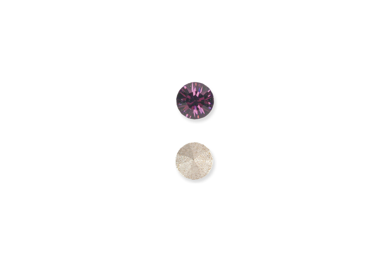 Simili améthiste rond taille brillant 2.7 mm