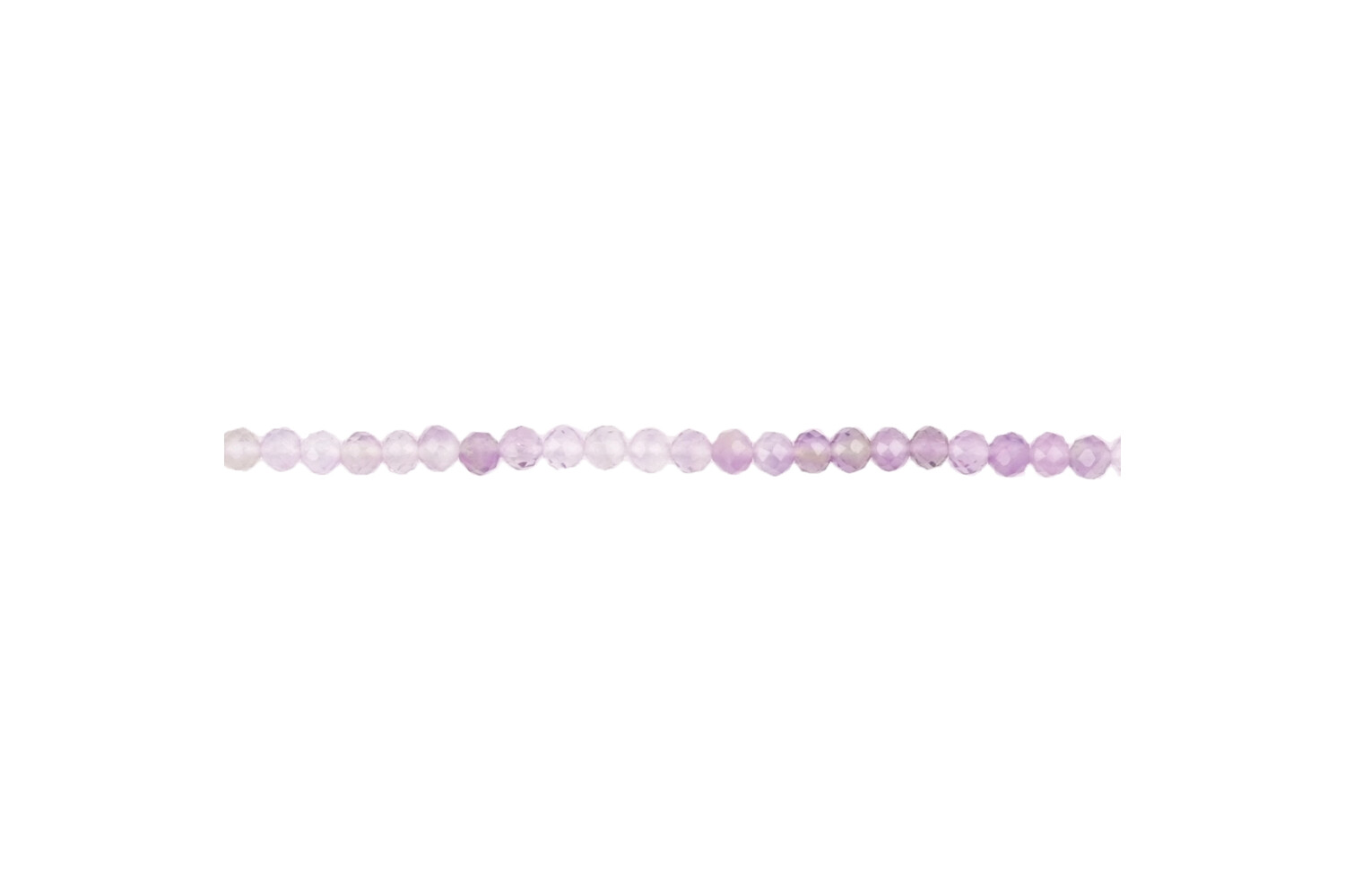 Collier de quartz lila taille facettes 2.0 mm