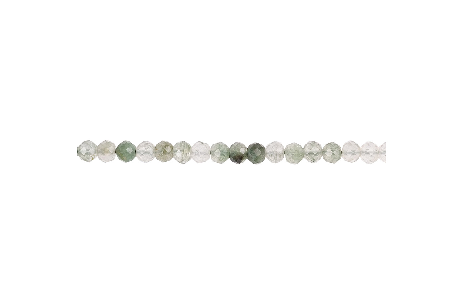 Collier de quartz verts taille facettes 3.0 mm