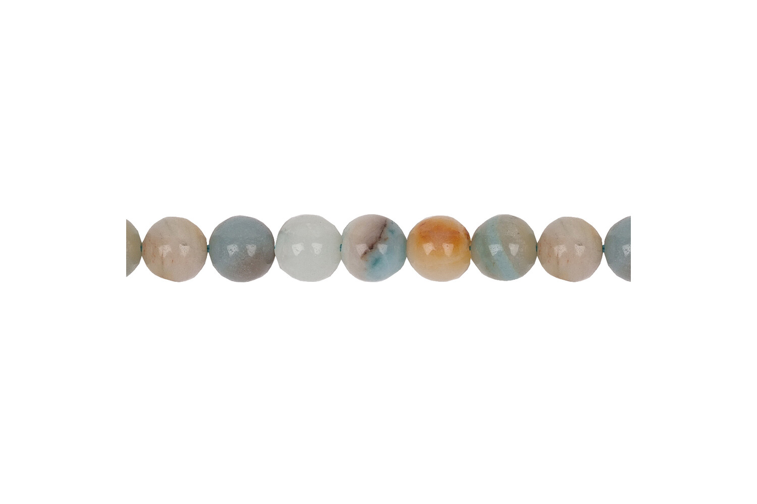 Collier d'amazonites rondes mélangées 6.0 mm