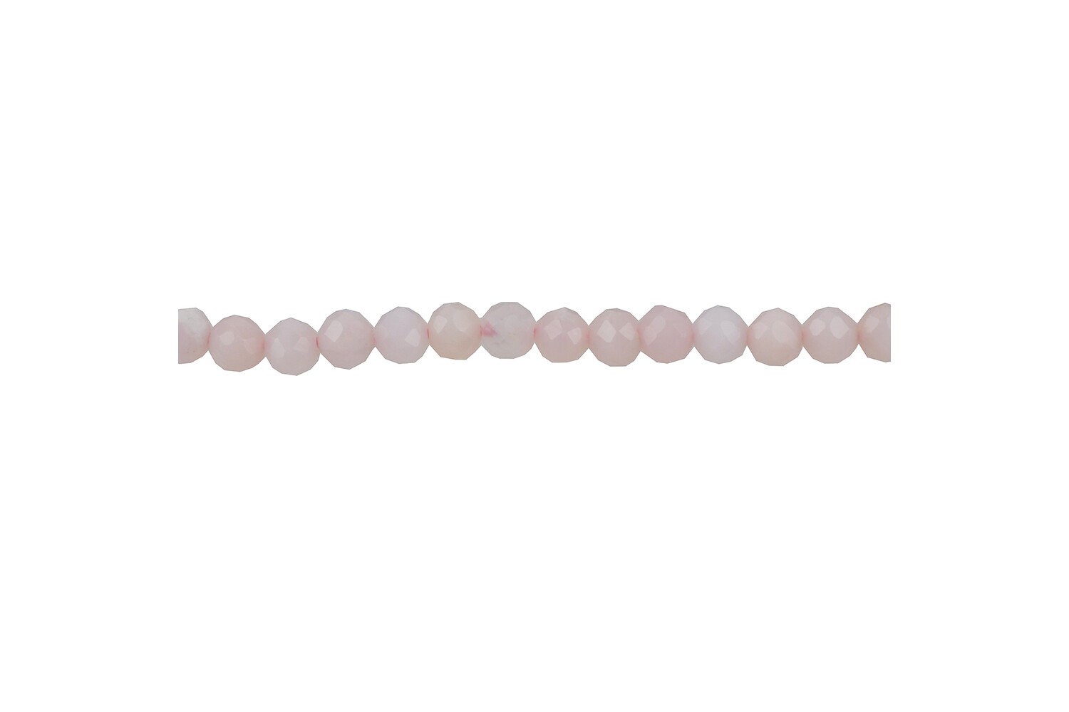 Collier de opal rose taille facettes 3.5 mm