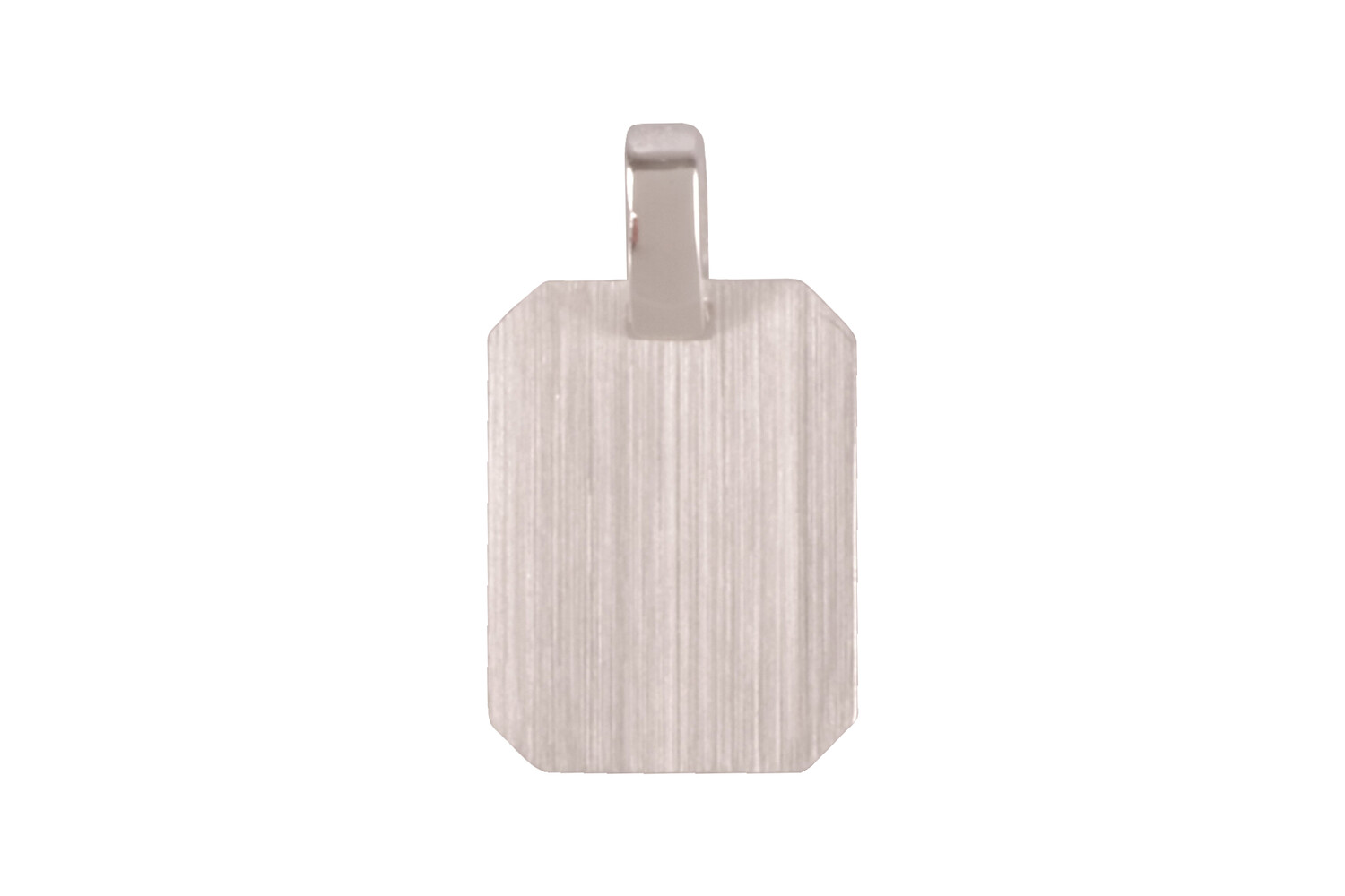 Plaque à graver argent rectangle 14.0 x 10.0 mm