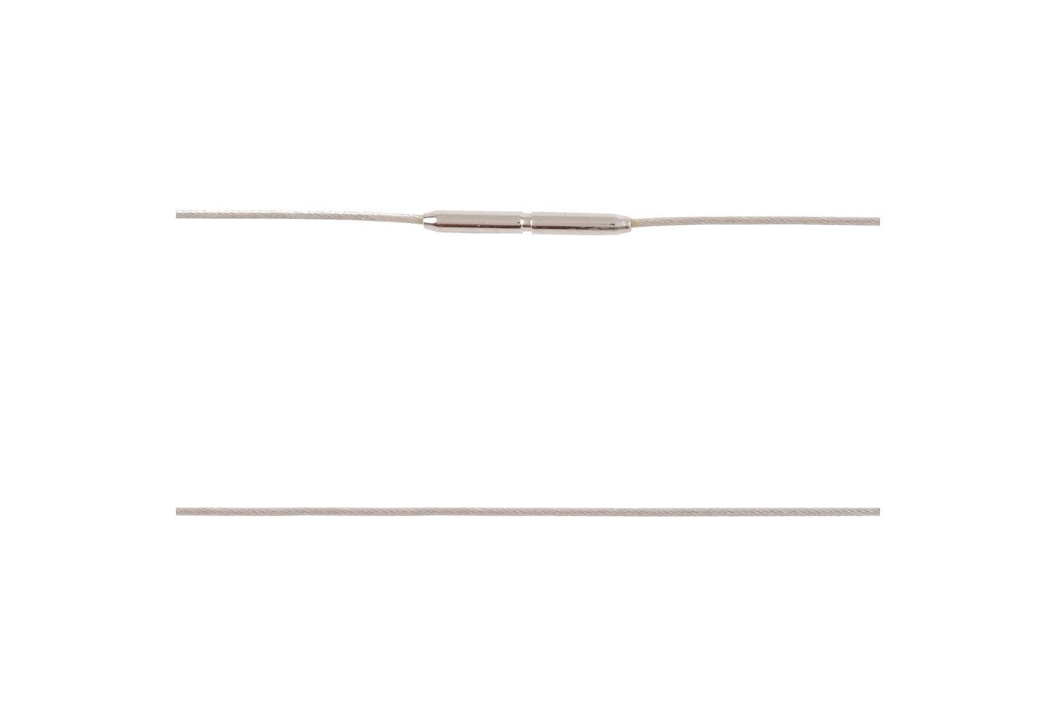 Collier cable argent 0.6 mm longueur 45 cm