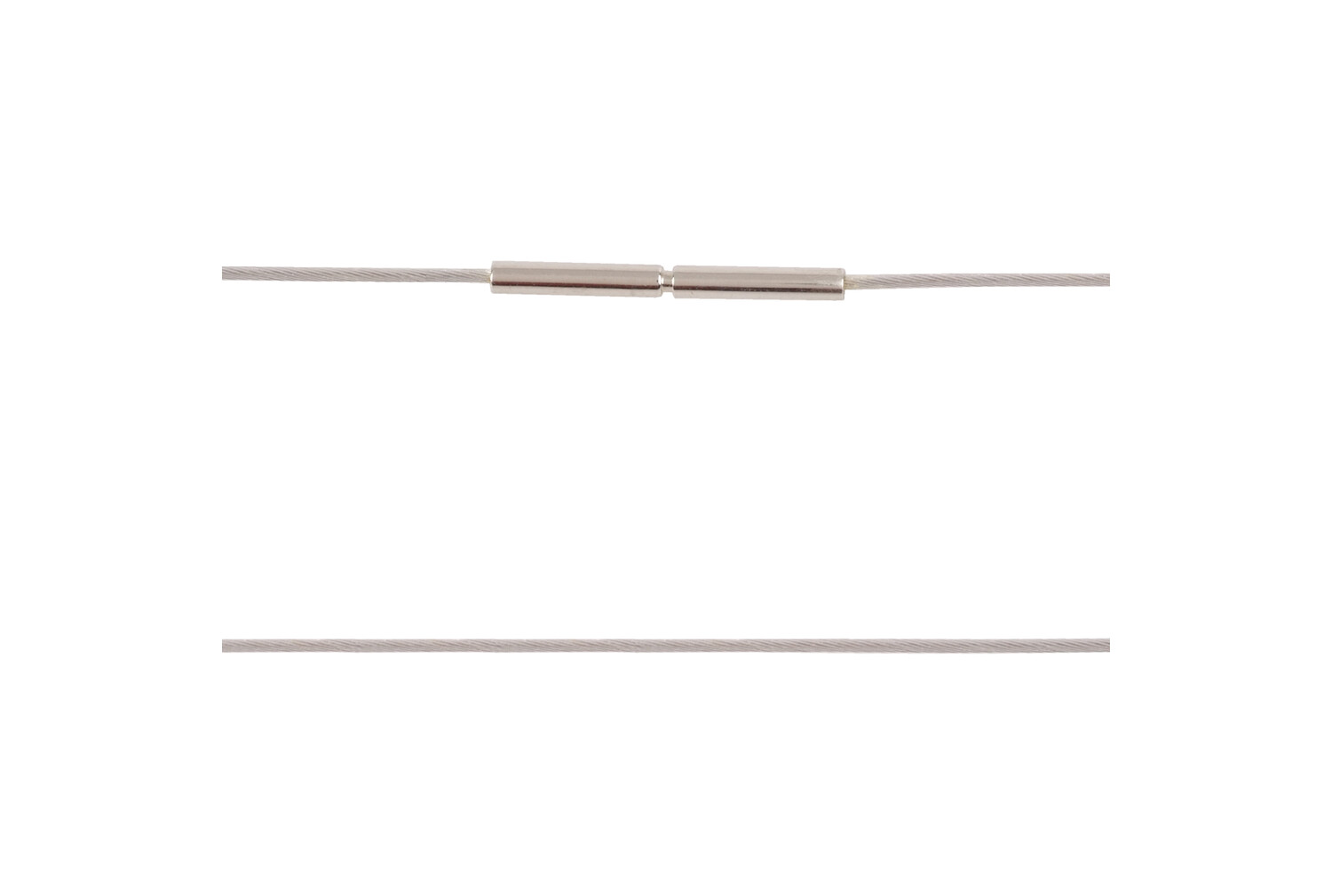 Collier cable argent 0.8 mm longueur 45 cm