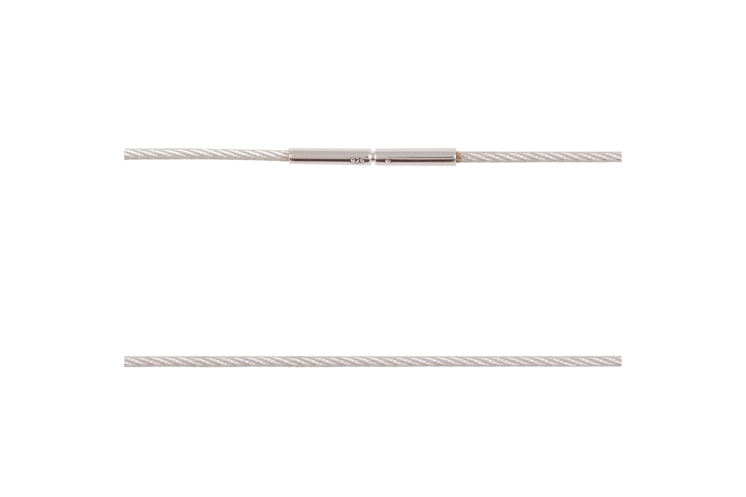 Collier cable argent 1.2 mm longueur 42 cm