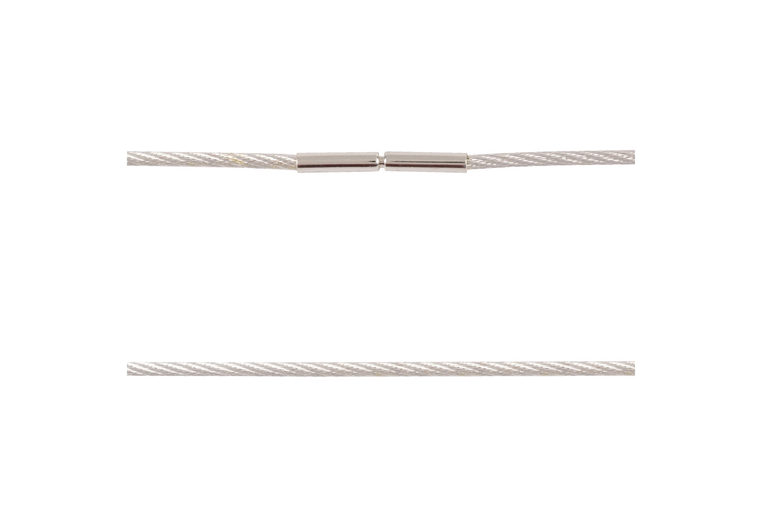 Collier cable argent 1.5 mm longueur 45 cm