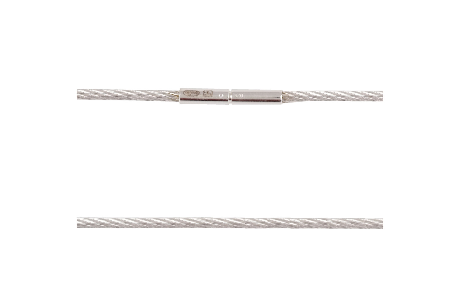 Collier cable argent 1.8 mm longueur 45 cm