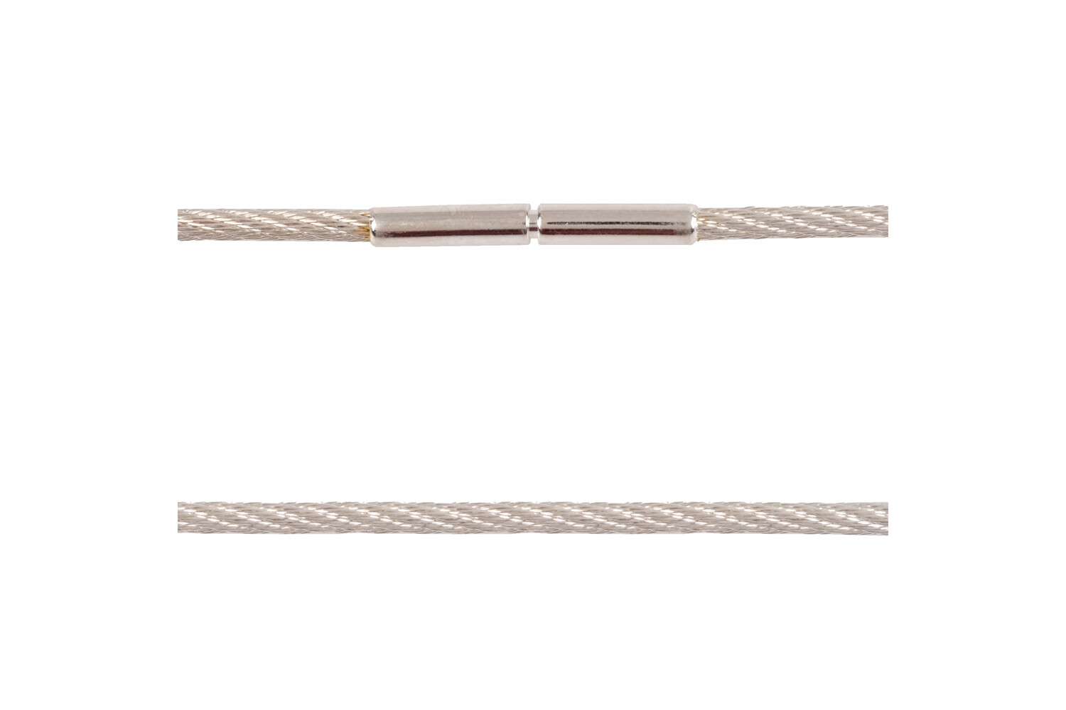 Collier cable argent 2.3 mm longueur 42 cm