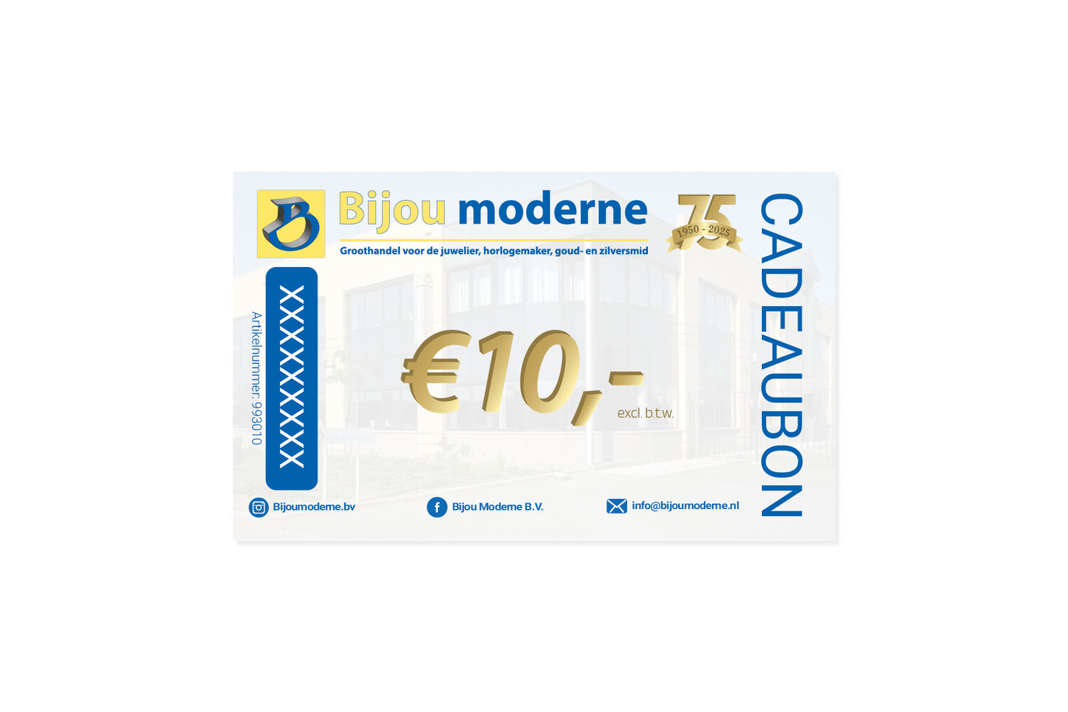 CADEAUBON 10.- EXCLUSIEF BTW