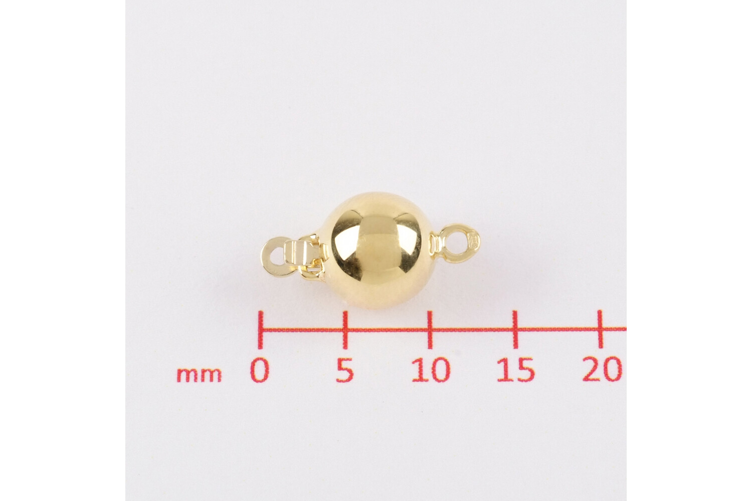 Fermoir boule or jaune 14 carats 7.0 mm