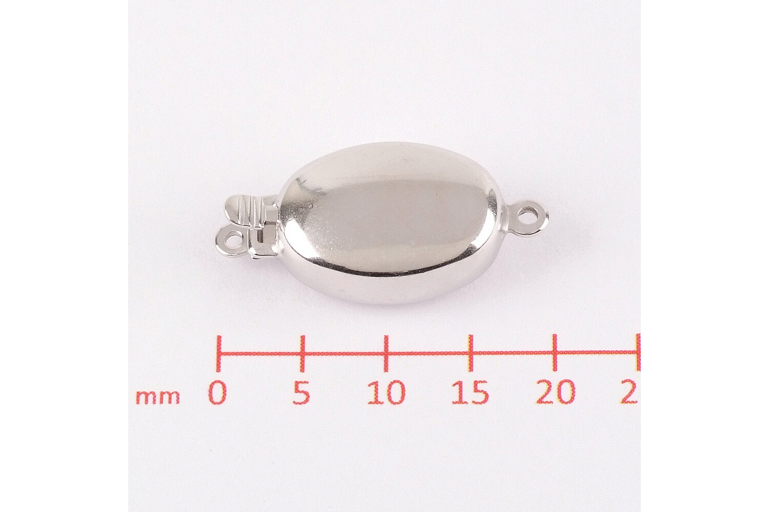 Fermoir ovale argent