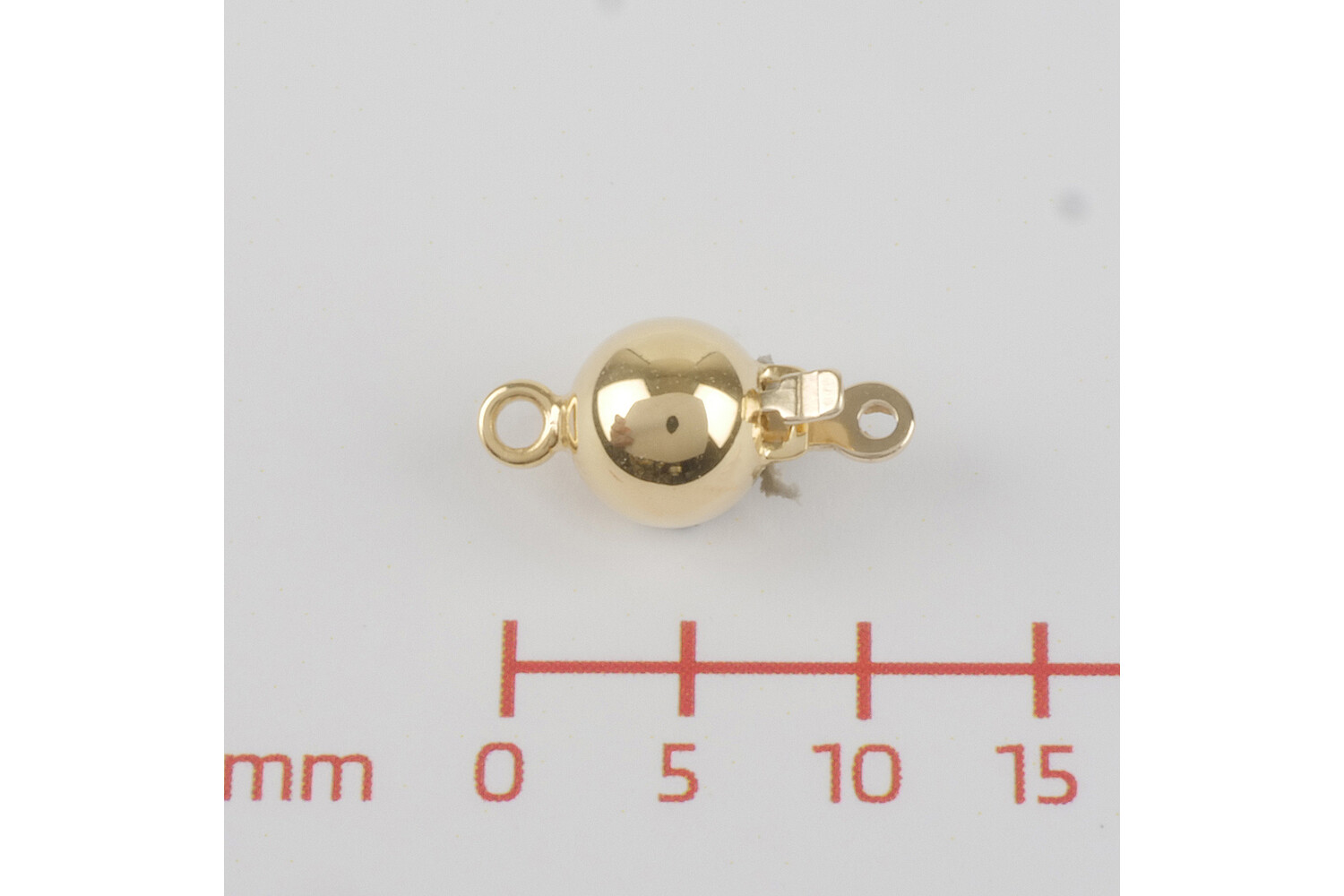 Fermoir boule jaune 9 carats