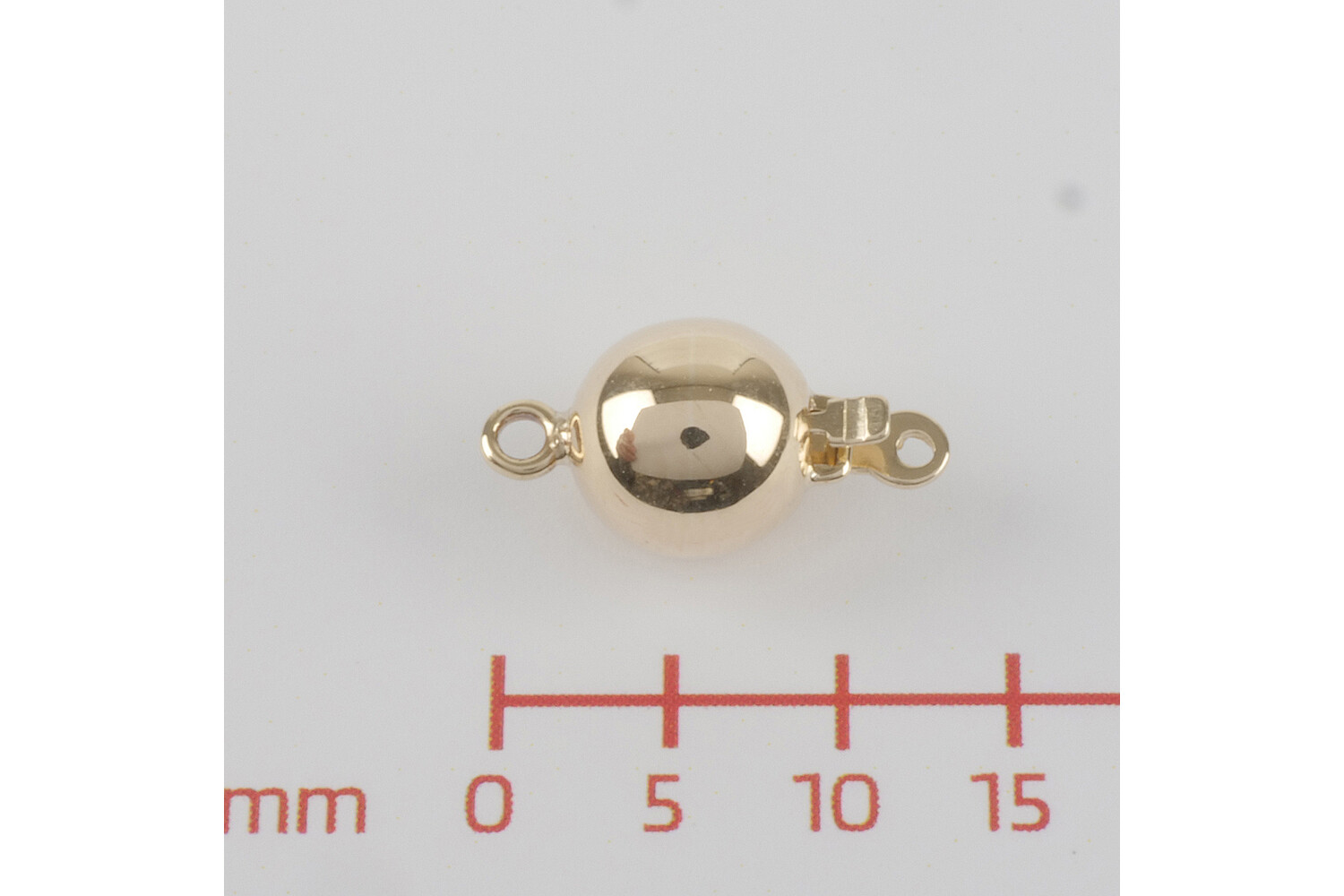Fermoir boule jaune 9 carats