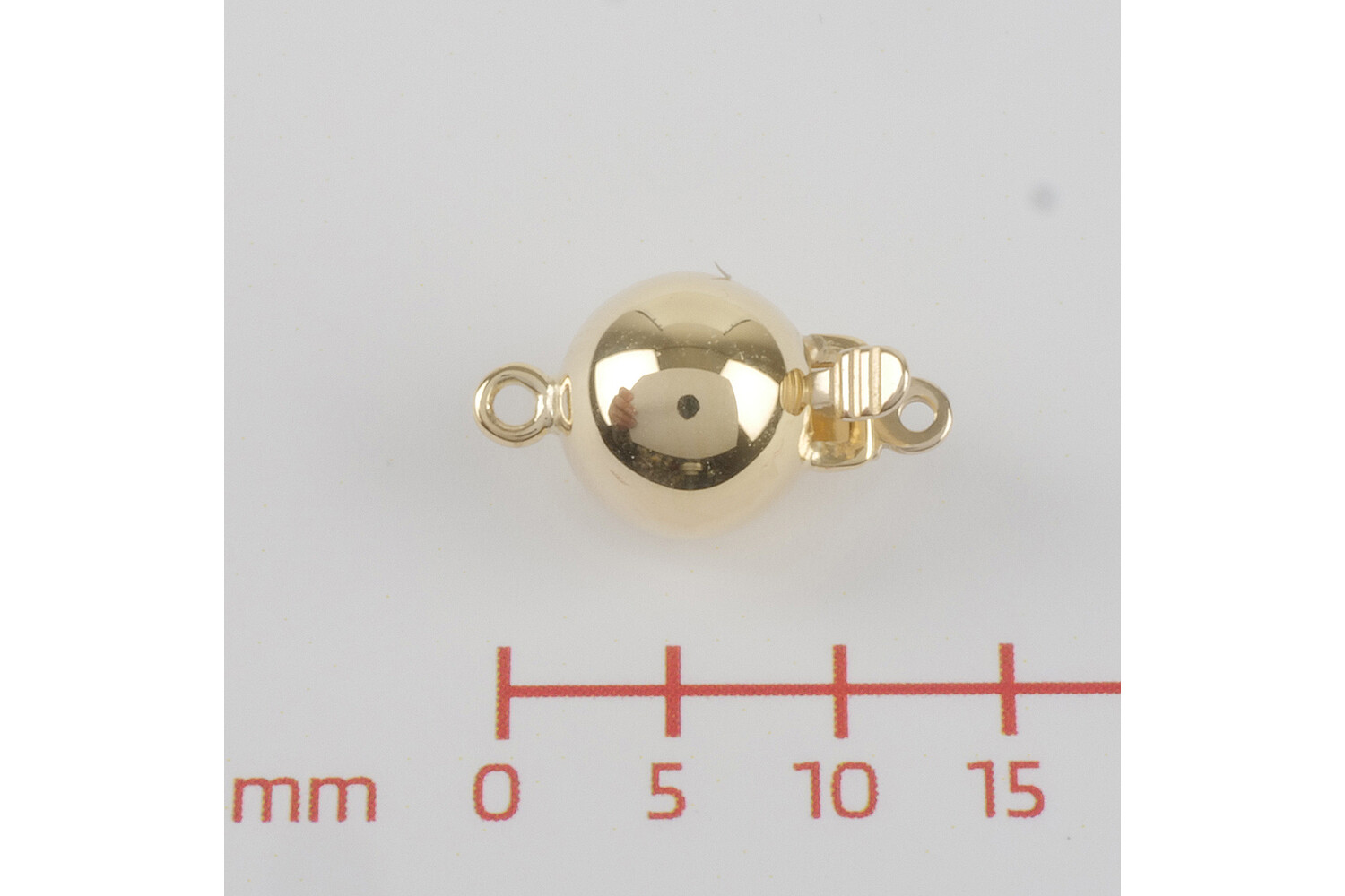 Fermoir boule jaune 9 carats