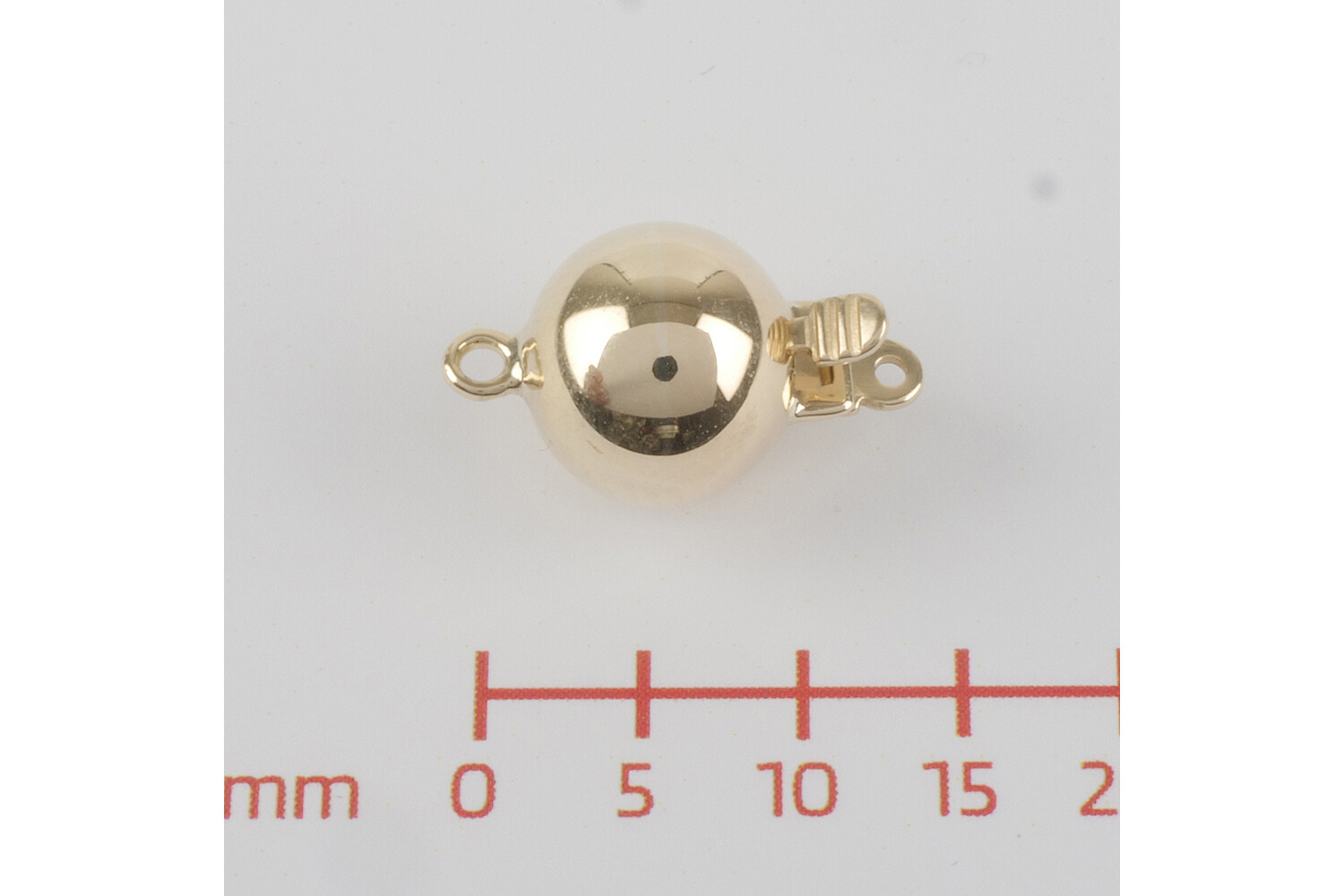 Fermoir boule jaune 9 carats