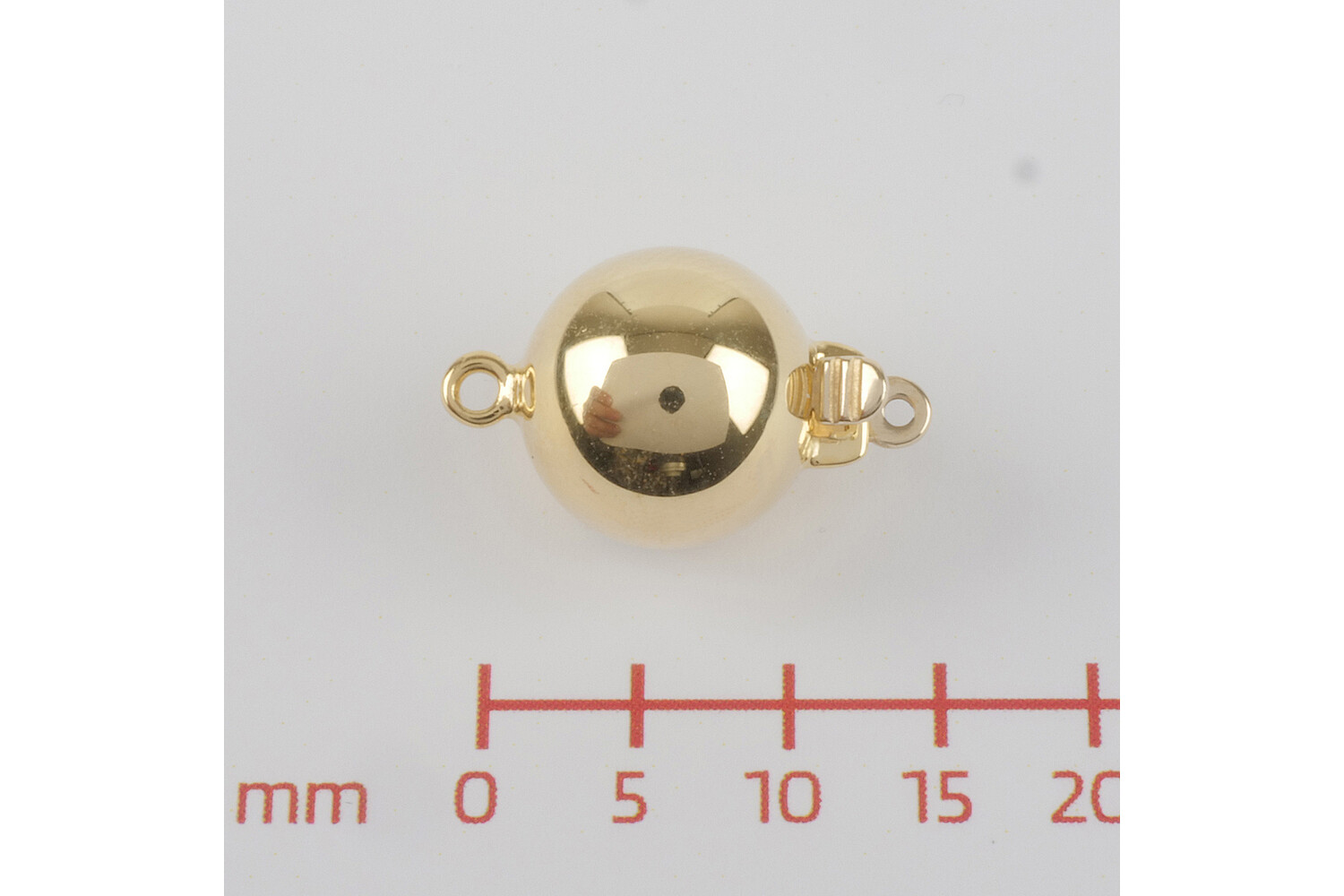 Fermoir boule jaune 9 carats
