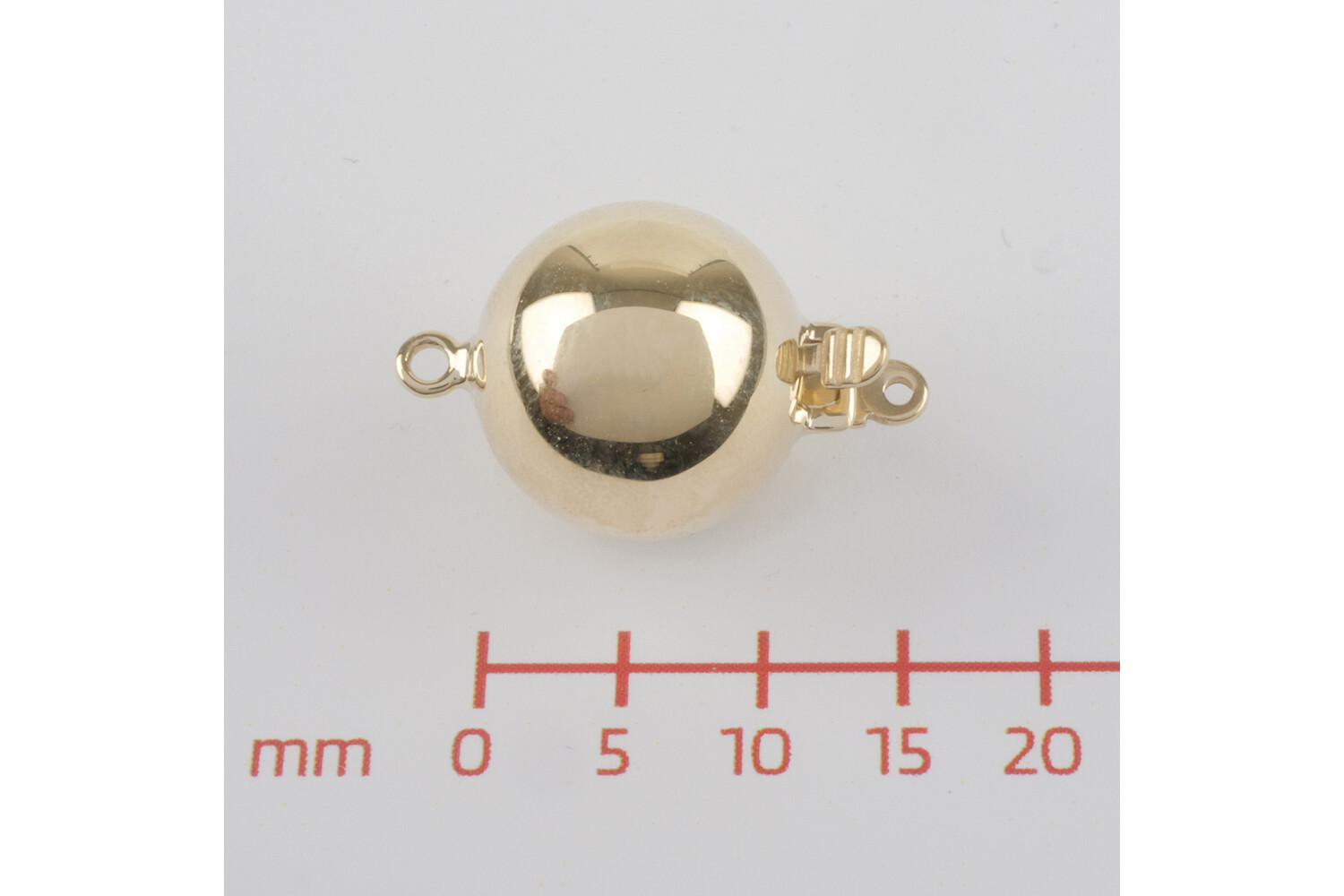 Fermoir boule jaune 9 carats