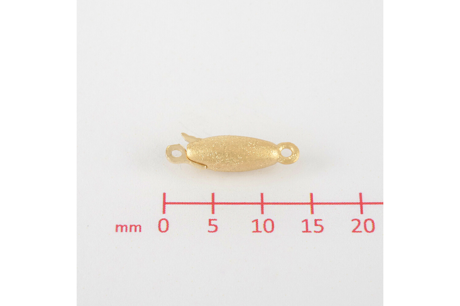 Fermoir olive 1 rang or jaune 14 carats