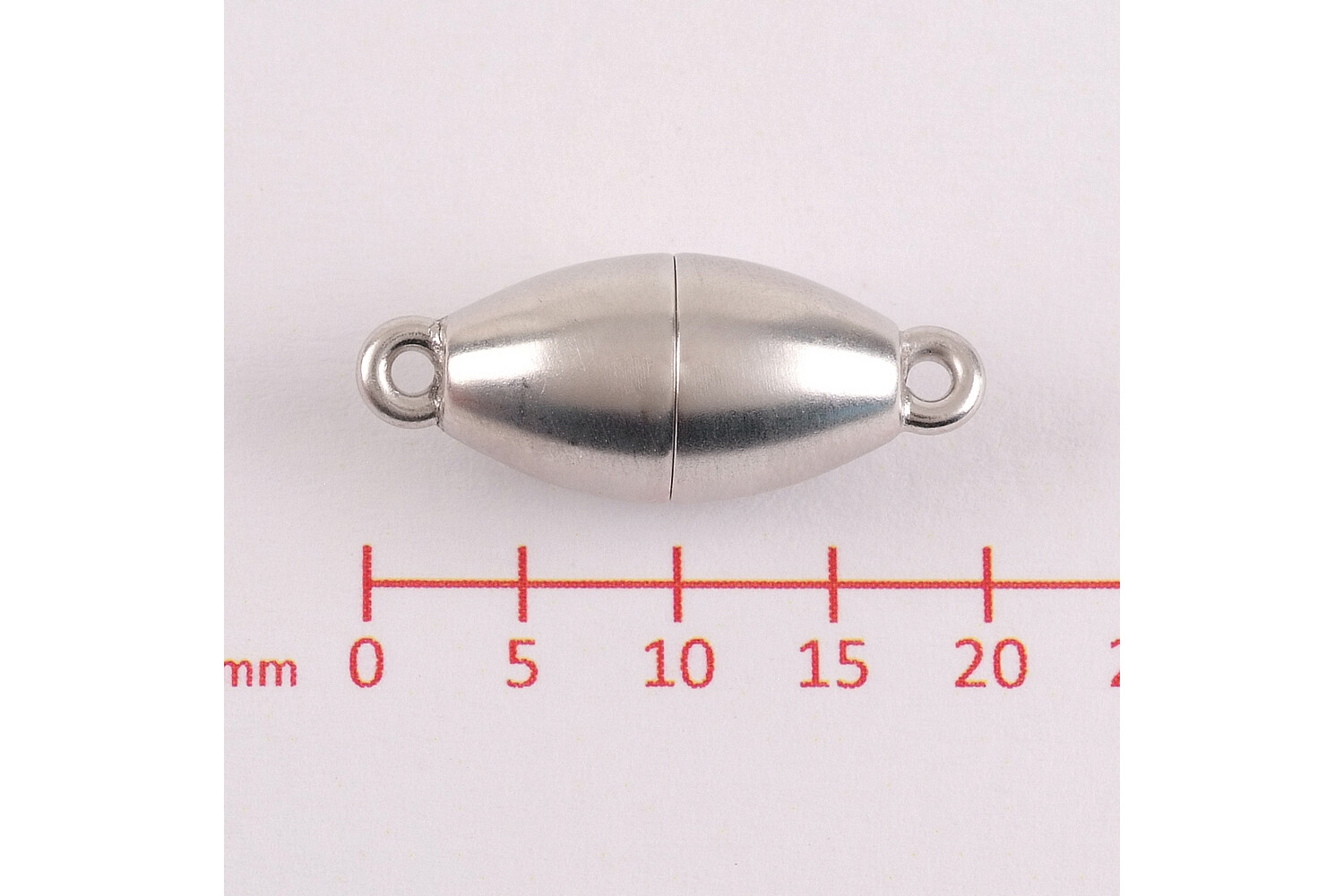 Fermoir magnétique olive argent 8.0 mm