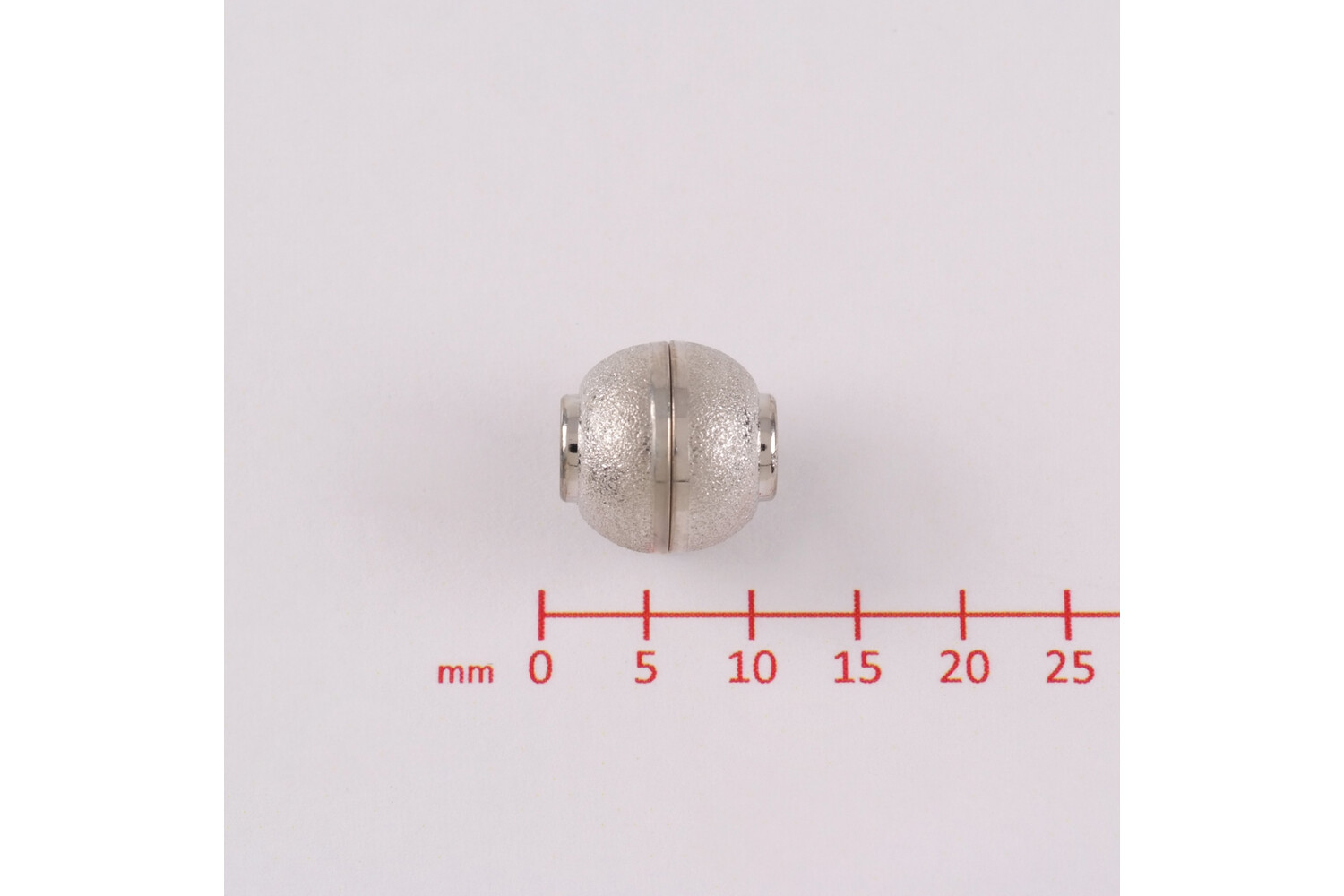 Fermoir boule argent mat 10.0 mm