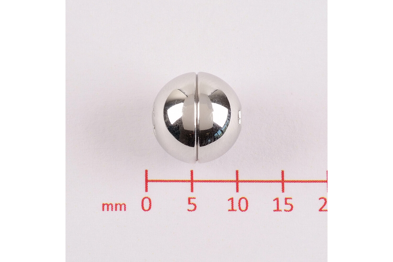 Fermoir rond argent mat 10.0 mm