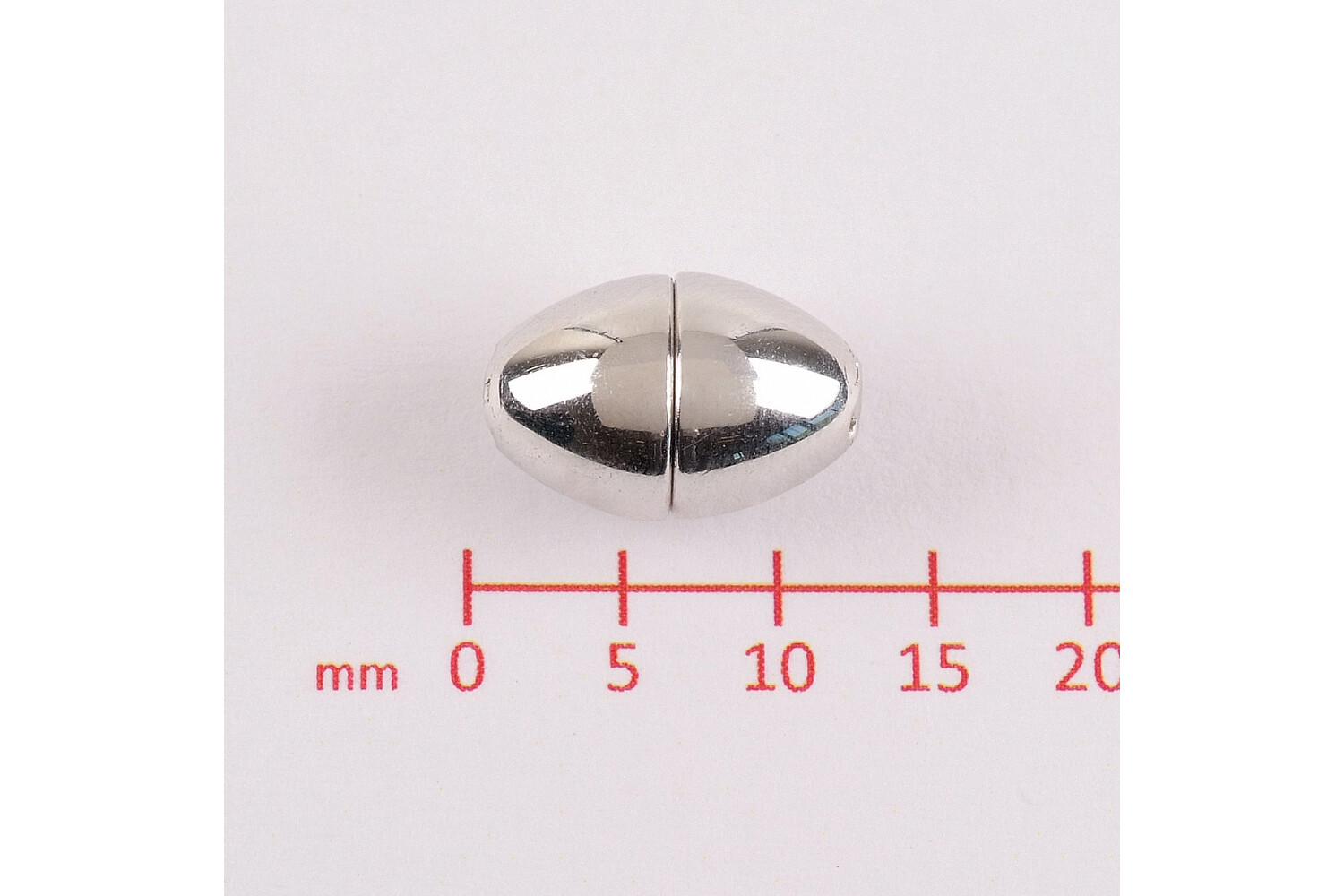 Fermoir olive argent mat 8.0 mm
