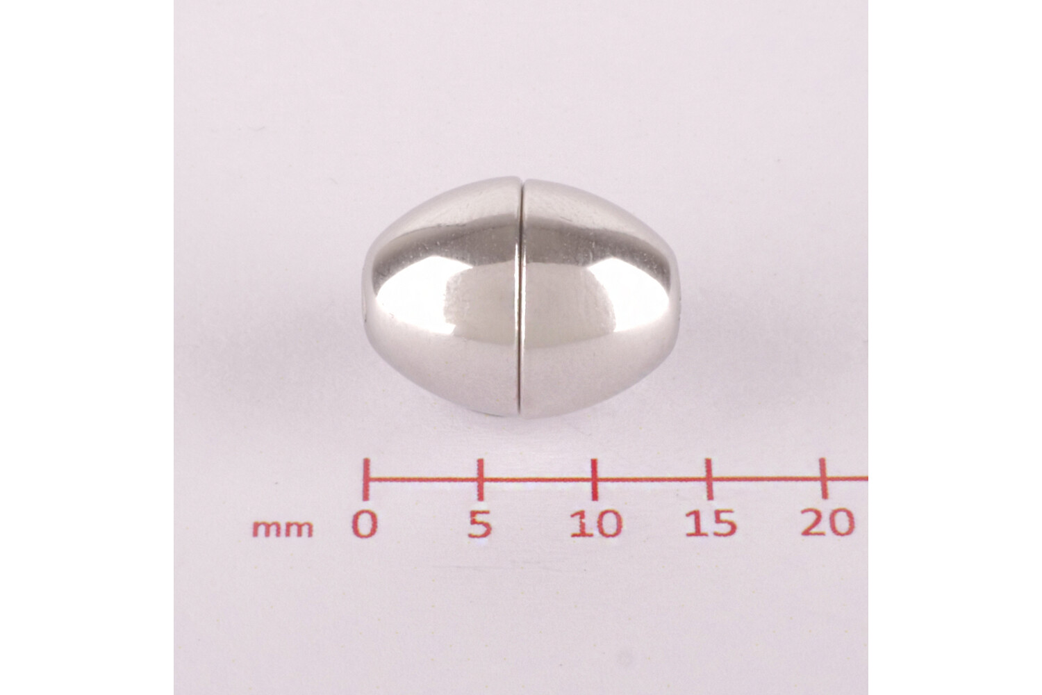Fermoir olive argent mat 10.0 mm