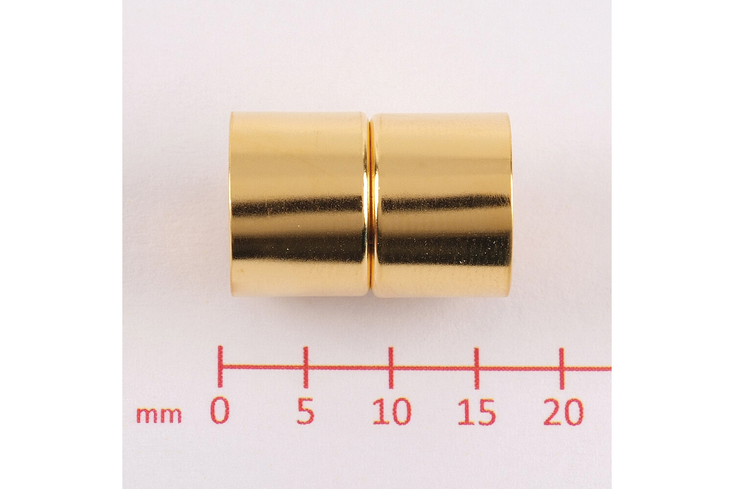 Fermoir magnétique cylindre argent doré 11.0 mm