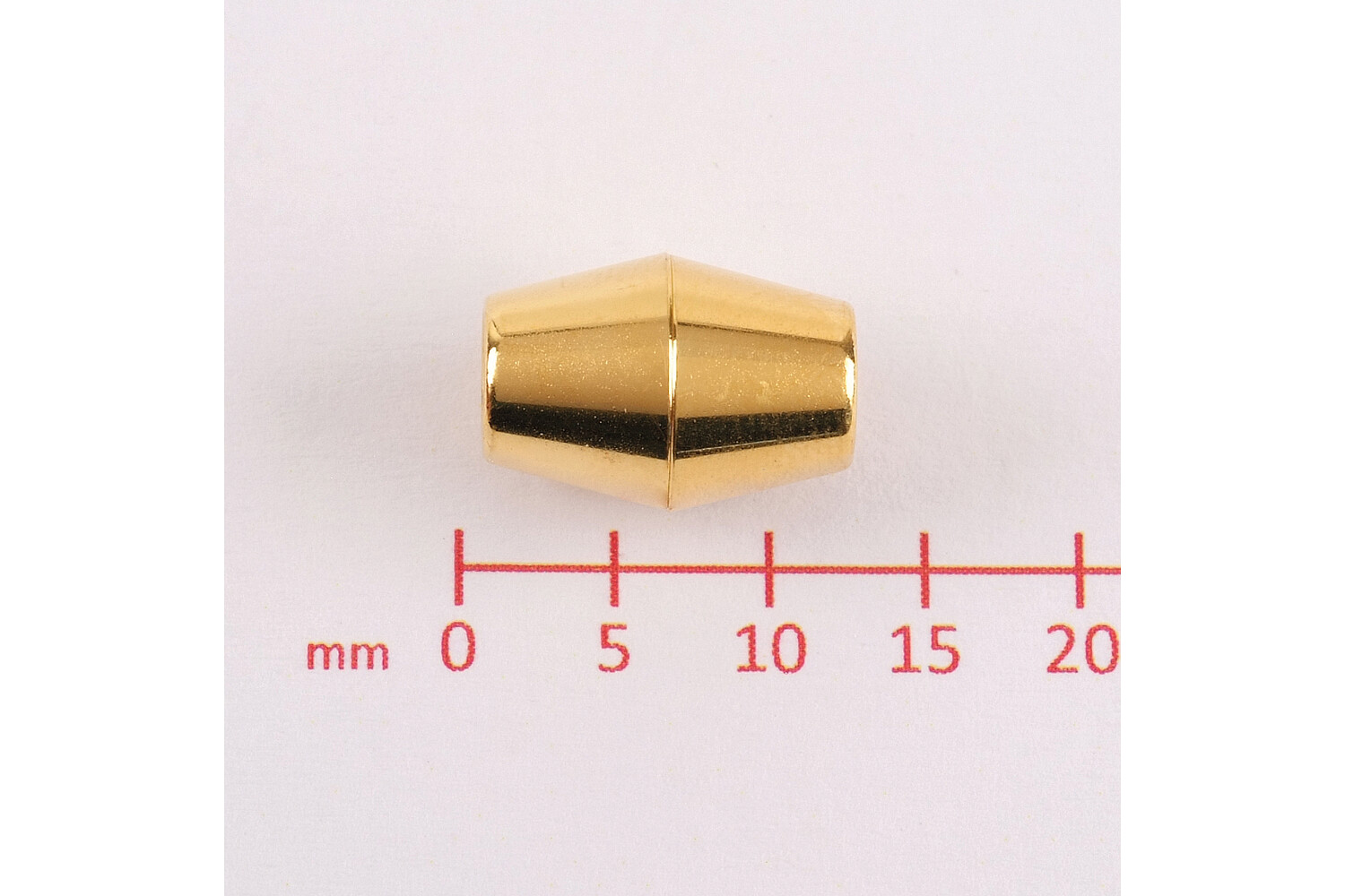 Fermoir magnétique cône argent doré 8.0 mm