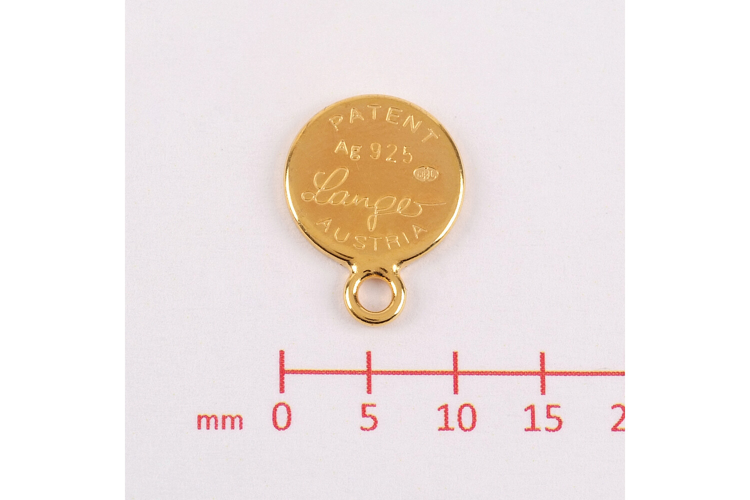 Médaillon argent doré 10.0 mm