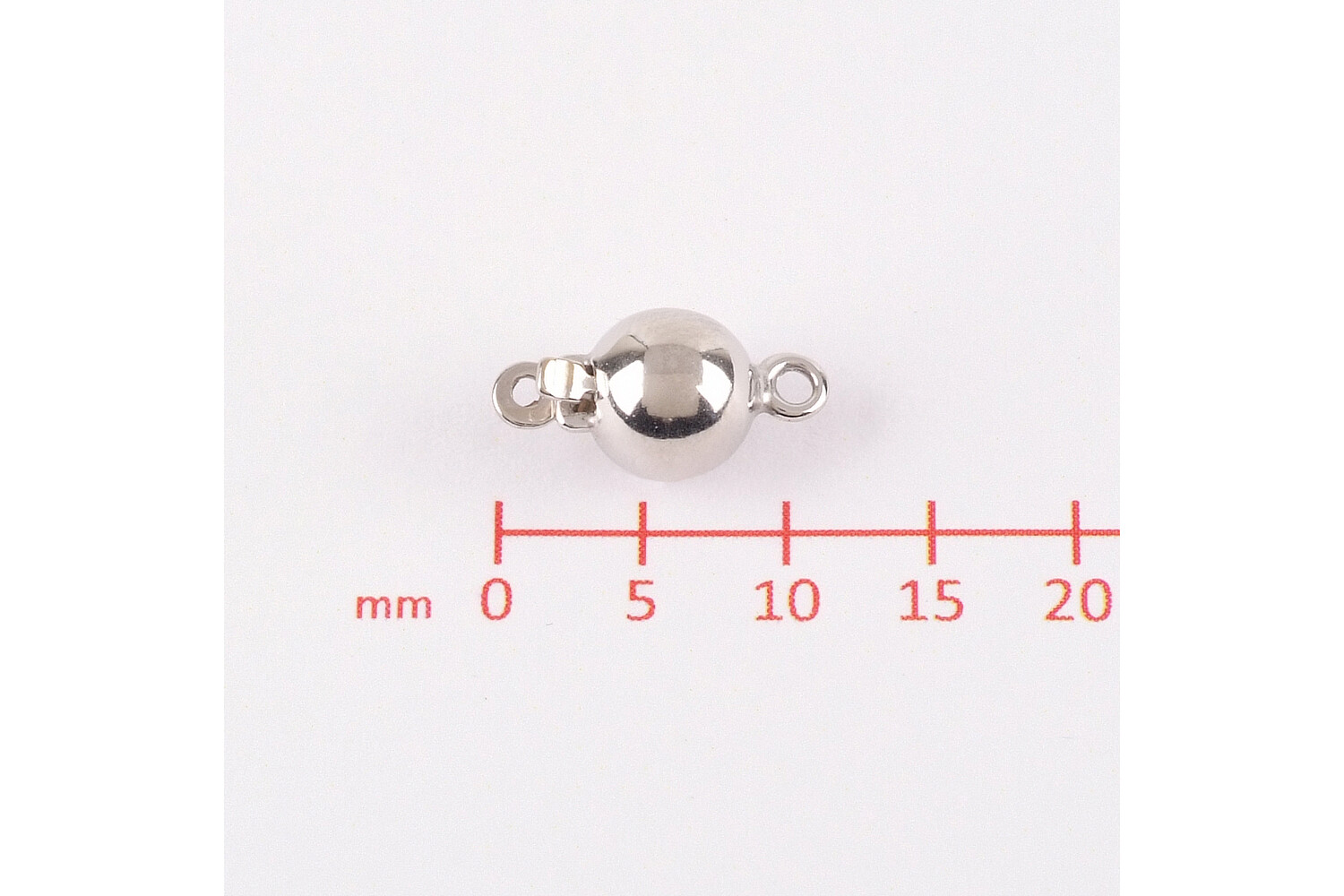 Fermoir boule argent 6.0 mm