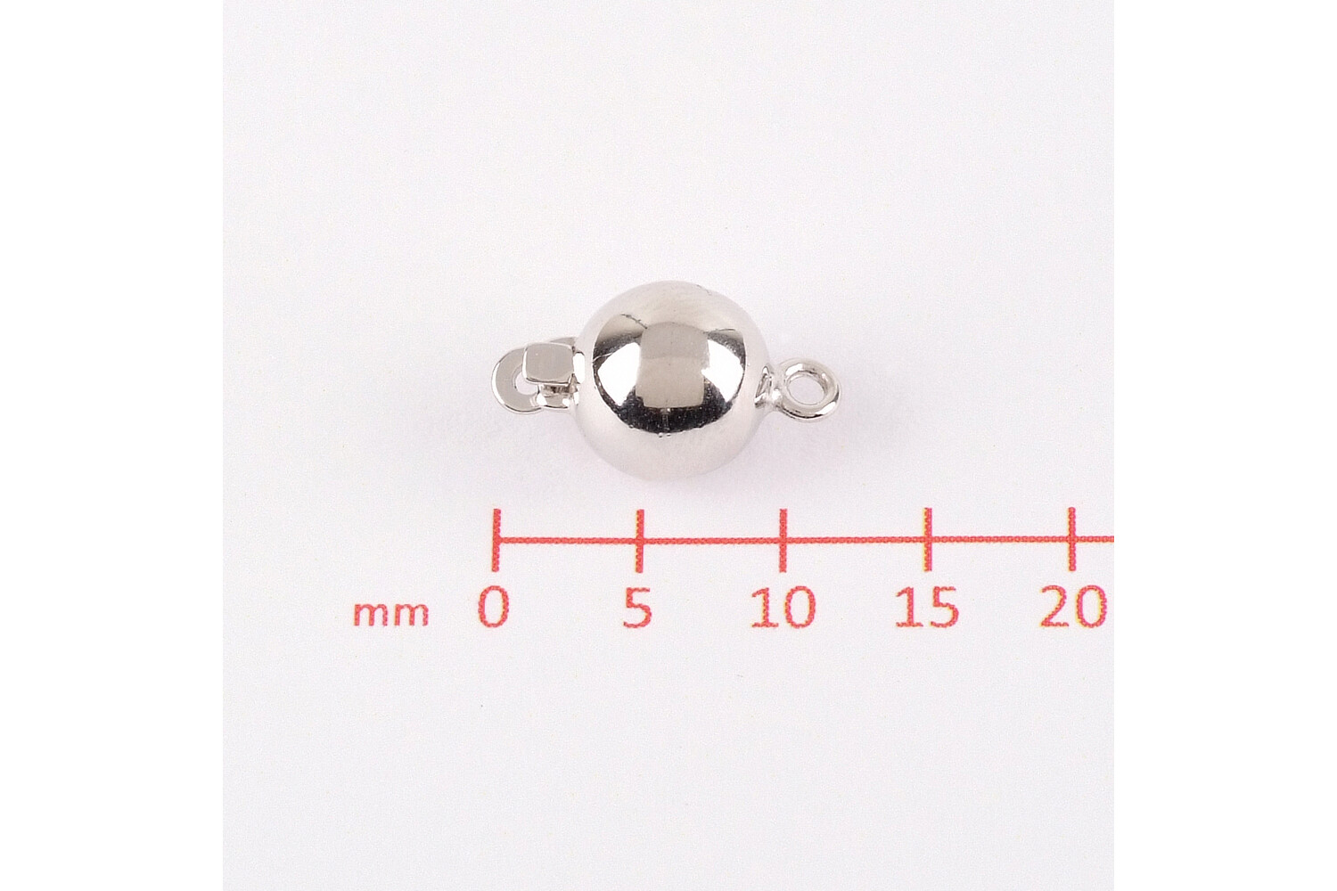 Fermoir boule argent 7.0 mm