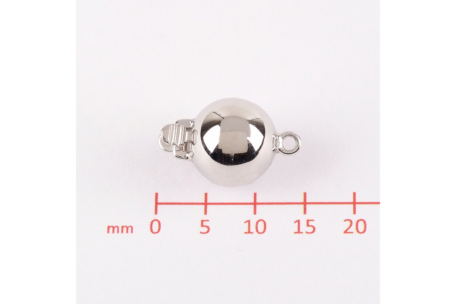 Fermoir boule argent 9.0 mm