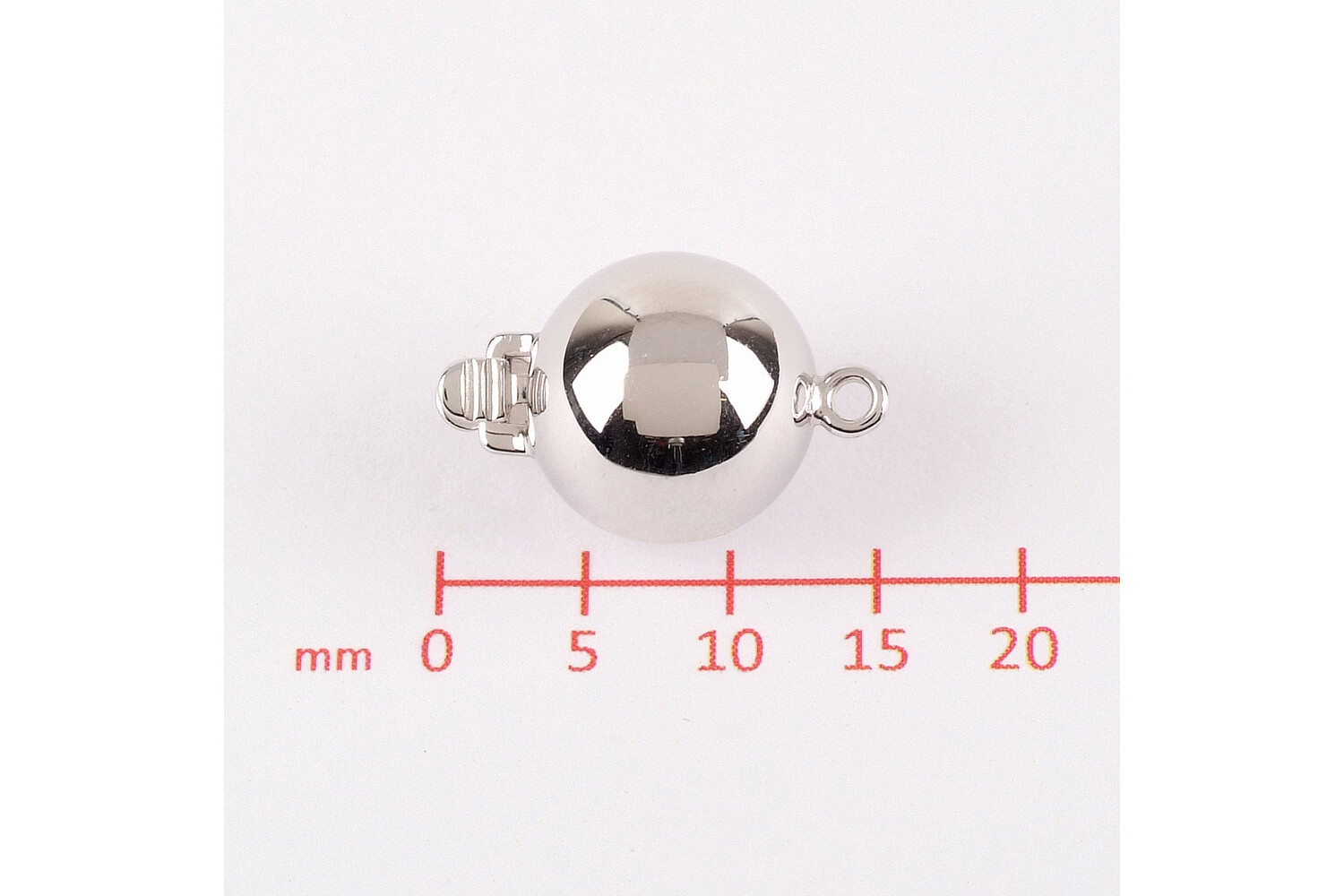 Fermoir boule argent 10.0 mm