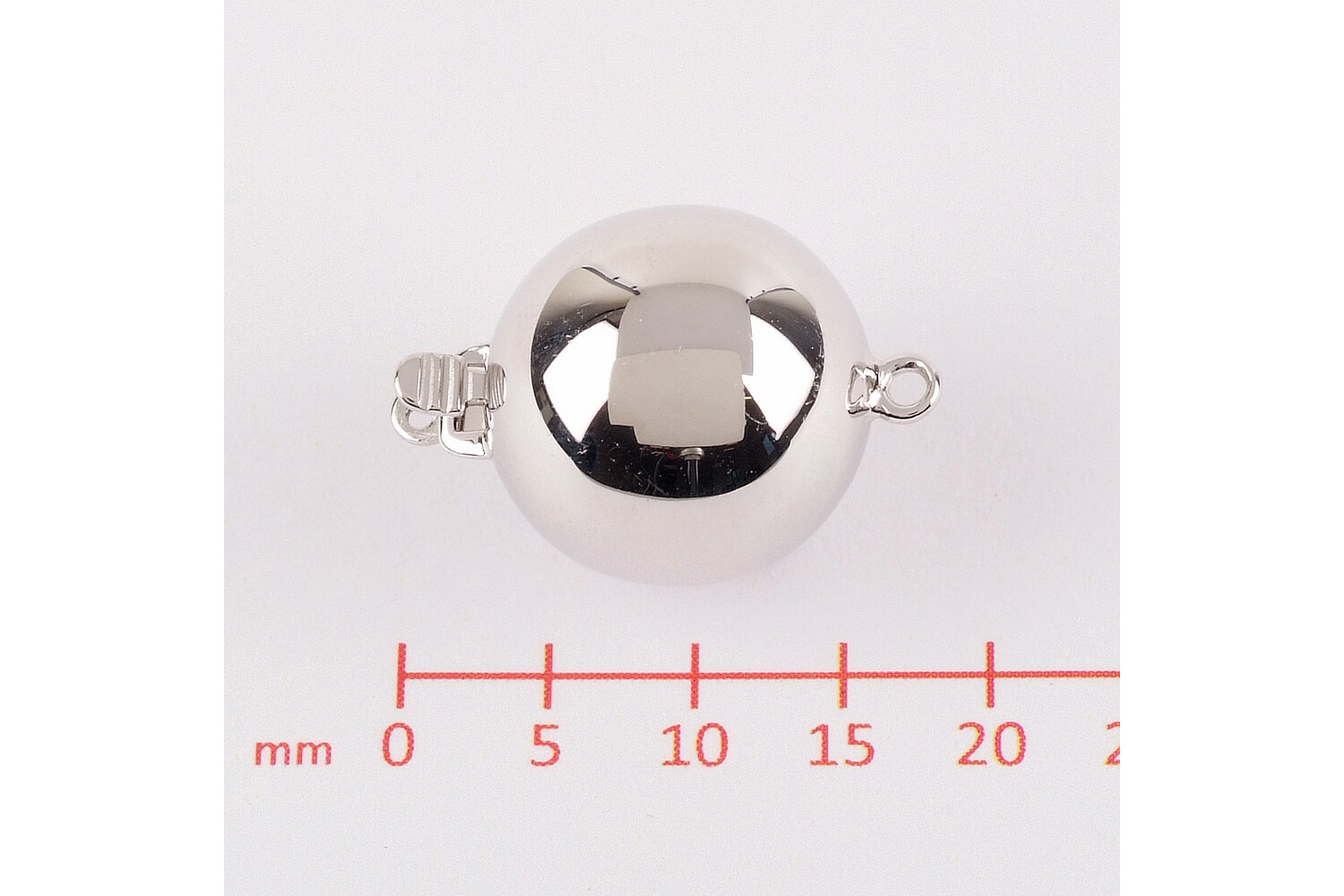 Fermoir boule argent 13.0 mm