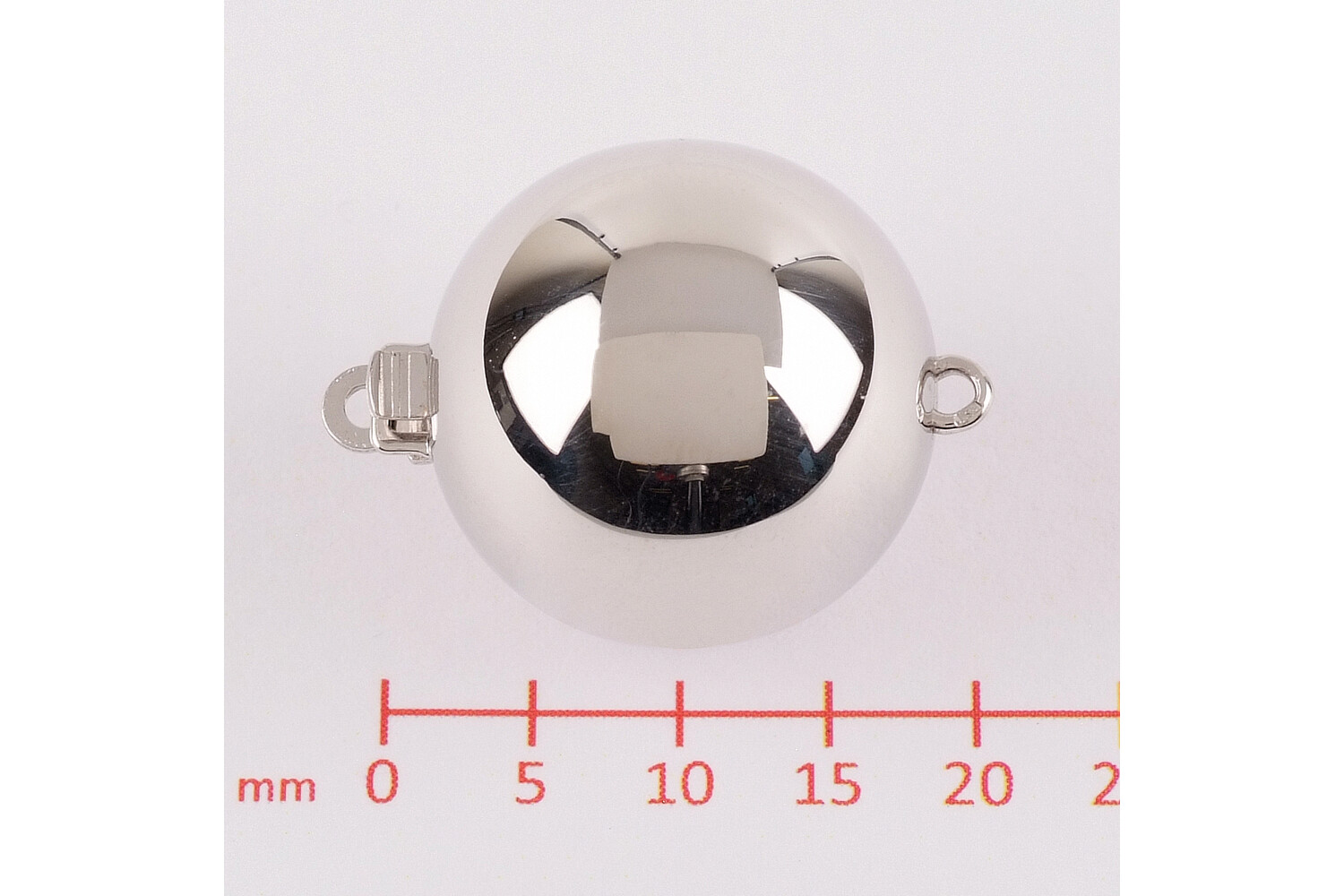 Fermoir boule argent 17.0 mm