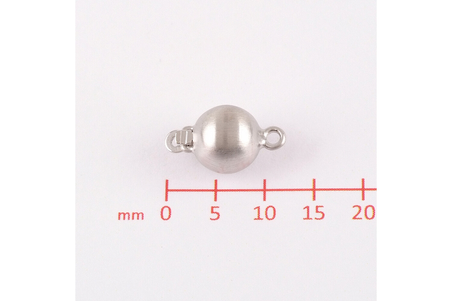 Fermoir boule argent mat 7.0 mm
