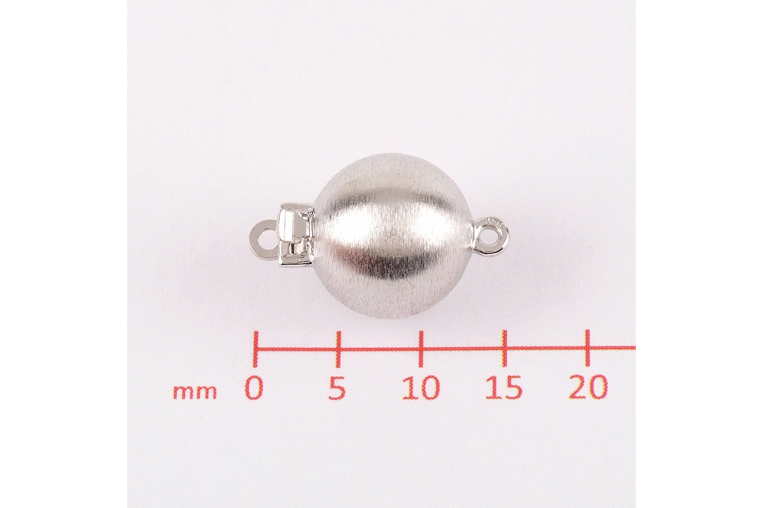 Fermoir boule argent mat 10.0 mm