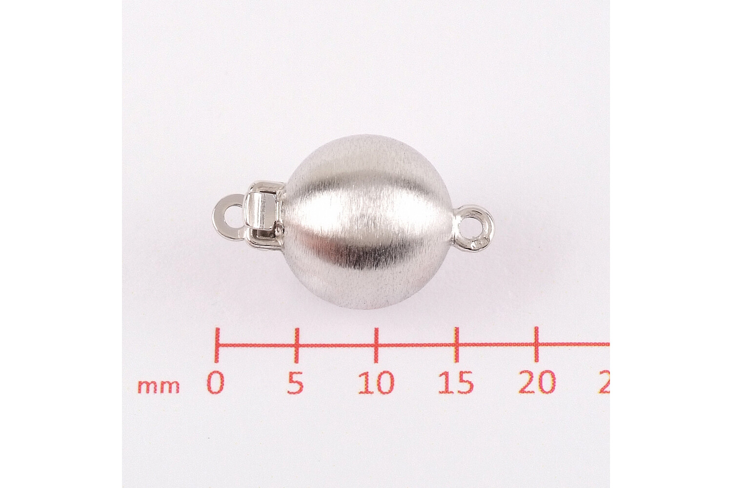 Fermoir boule argent mat 11.0 mm
