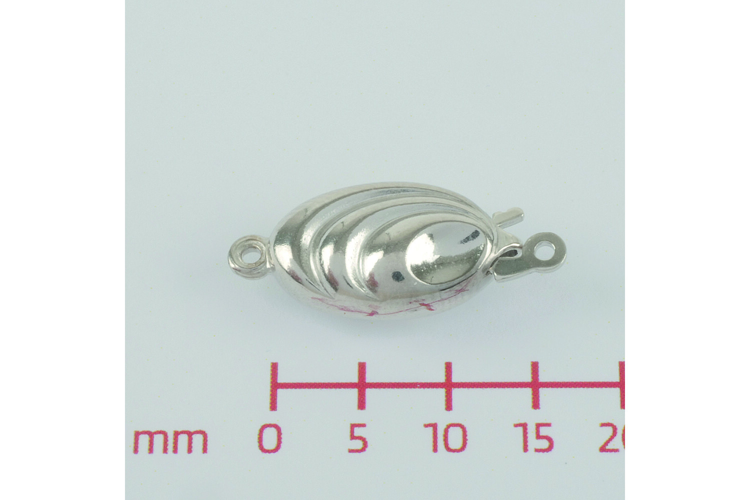FERMOIR OVAL ARGENT REVERSIBLE