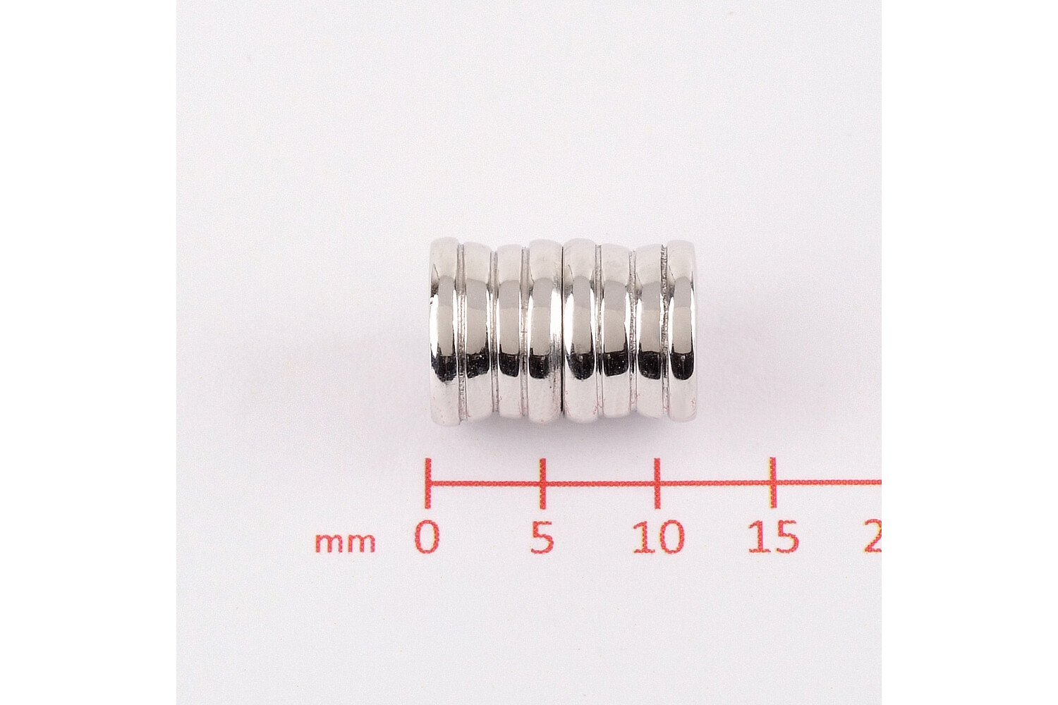 FERMOIR MAGNETIQUE ARGENT TONNEAU 8,0 MM