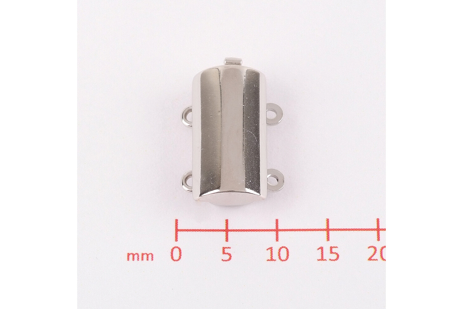 Fermoir de bracelet boule 2 rangs en argent