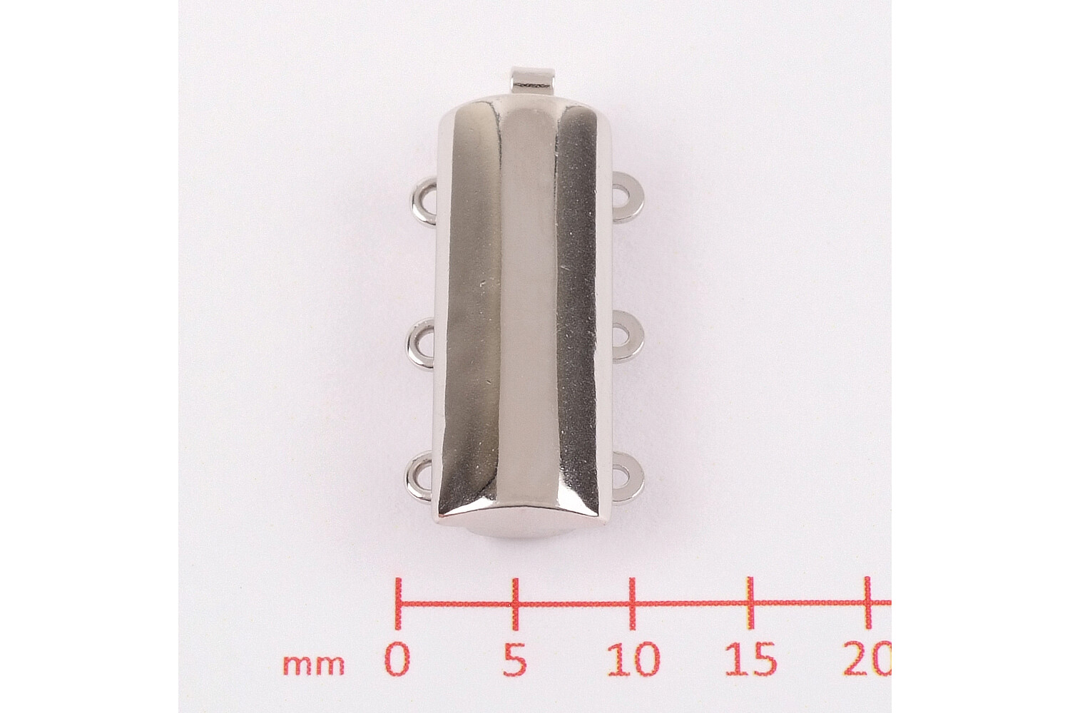 Fermoir de bracelet boule 3 rangs en argent
