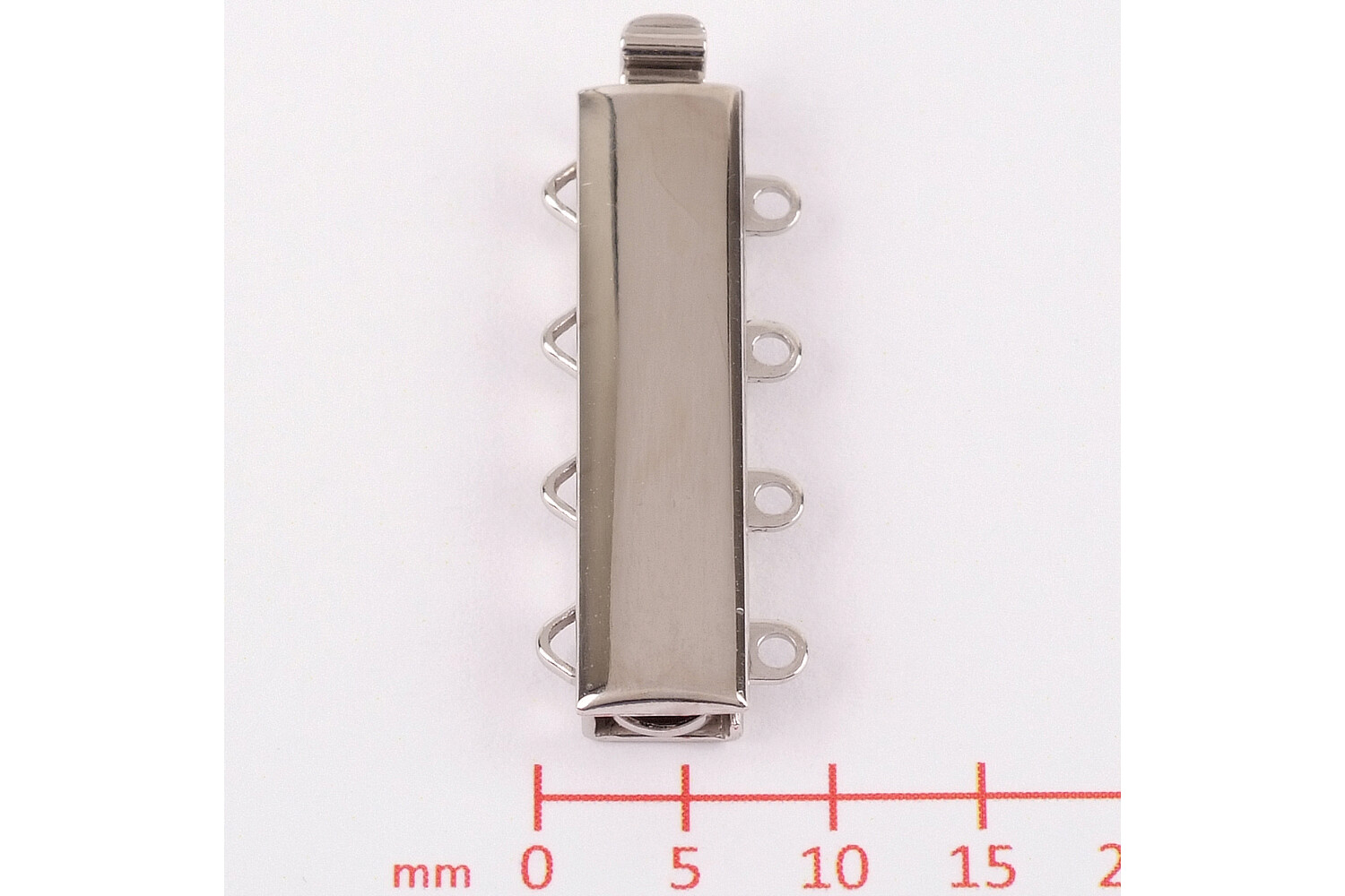 Fermoir de bracelet boule 4 rangs en argent
