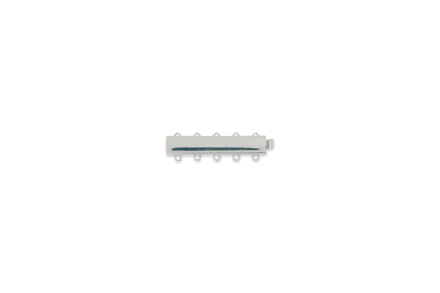 Fermoir de bracelet boule 5 rangs en argent