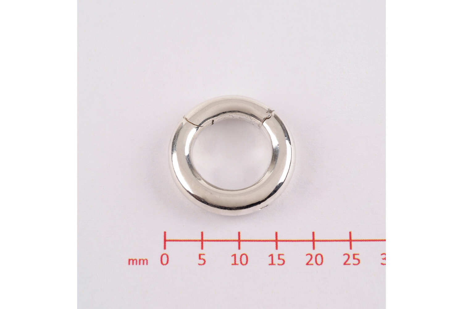 Clip pour perle rond massif argent