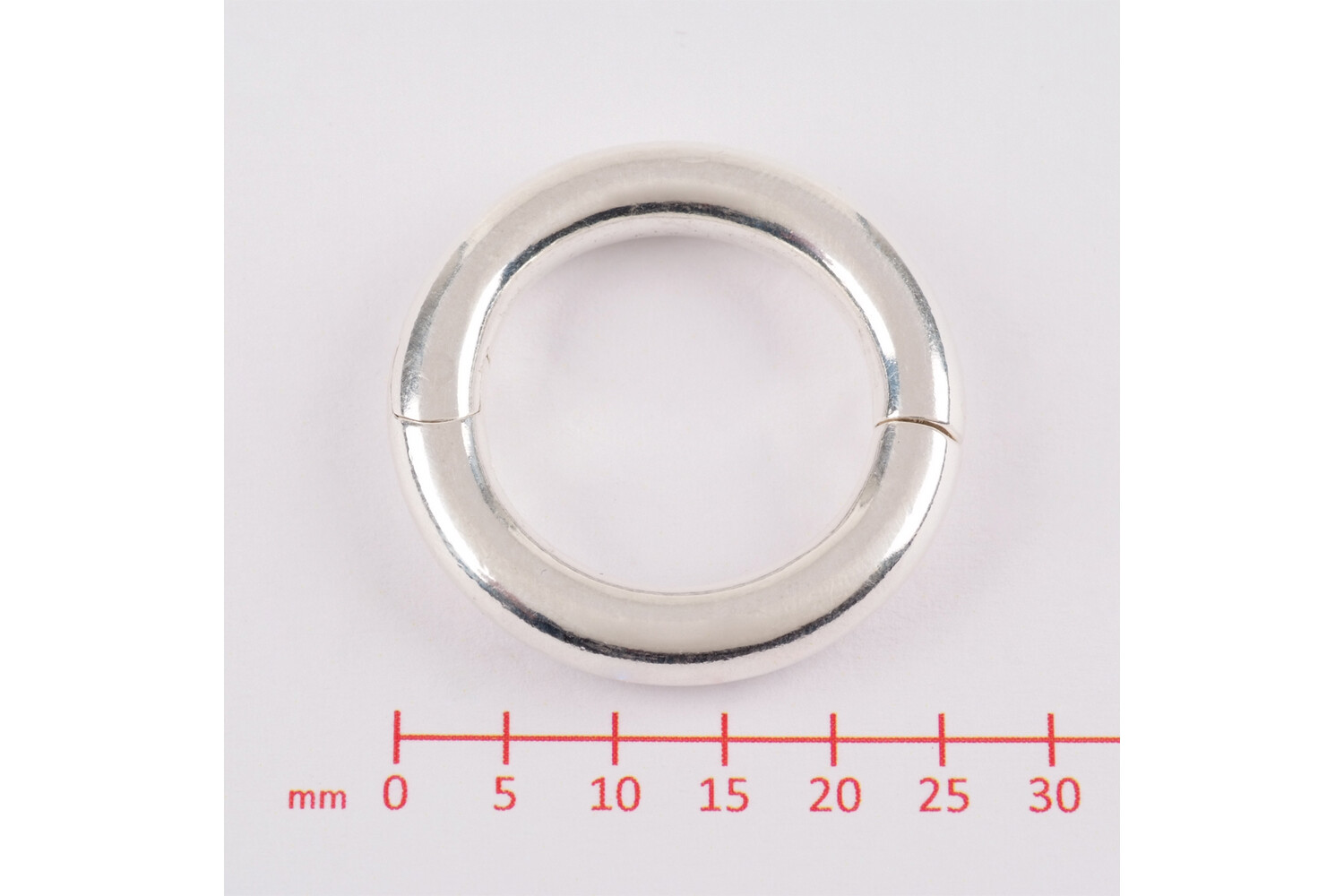 Clip pour perle rond massif argent