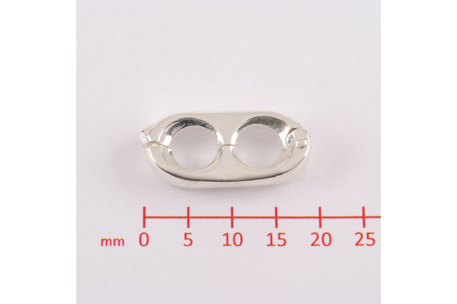Parelclip bril groot zilver