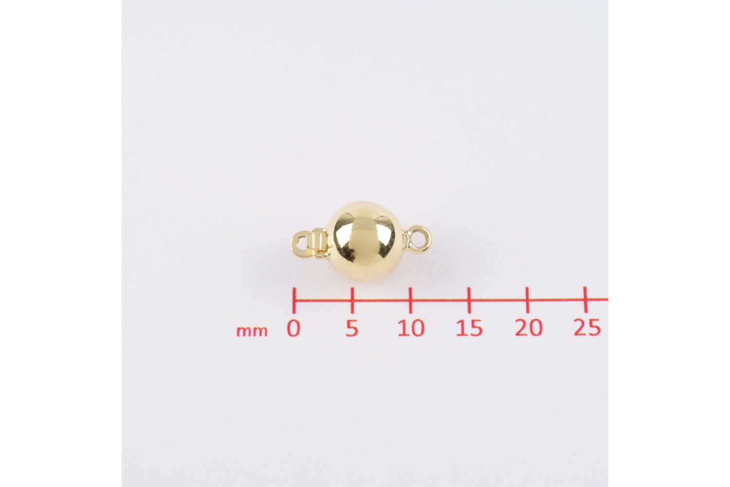 Fermoir boule argent doré 7.0 mm