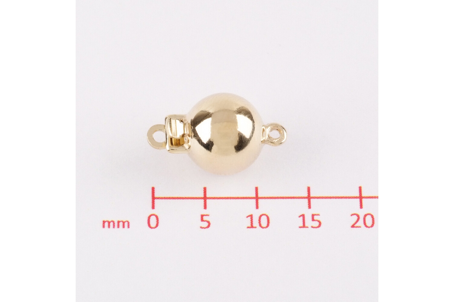 Fermoir boule argent doré 8.0 mm